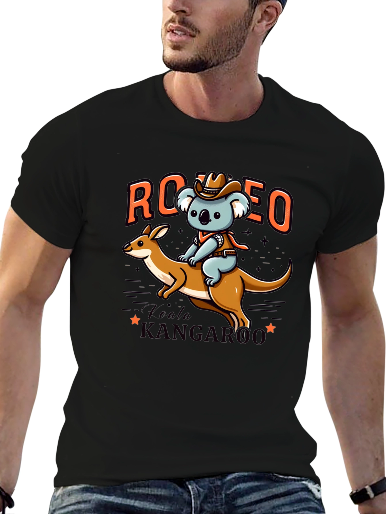 Rodeo Koala Riding Kangaroo T-Shirt