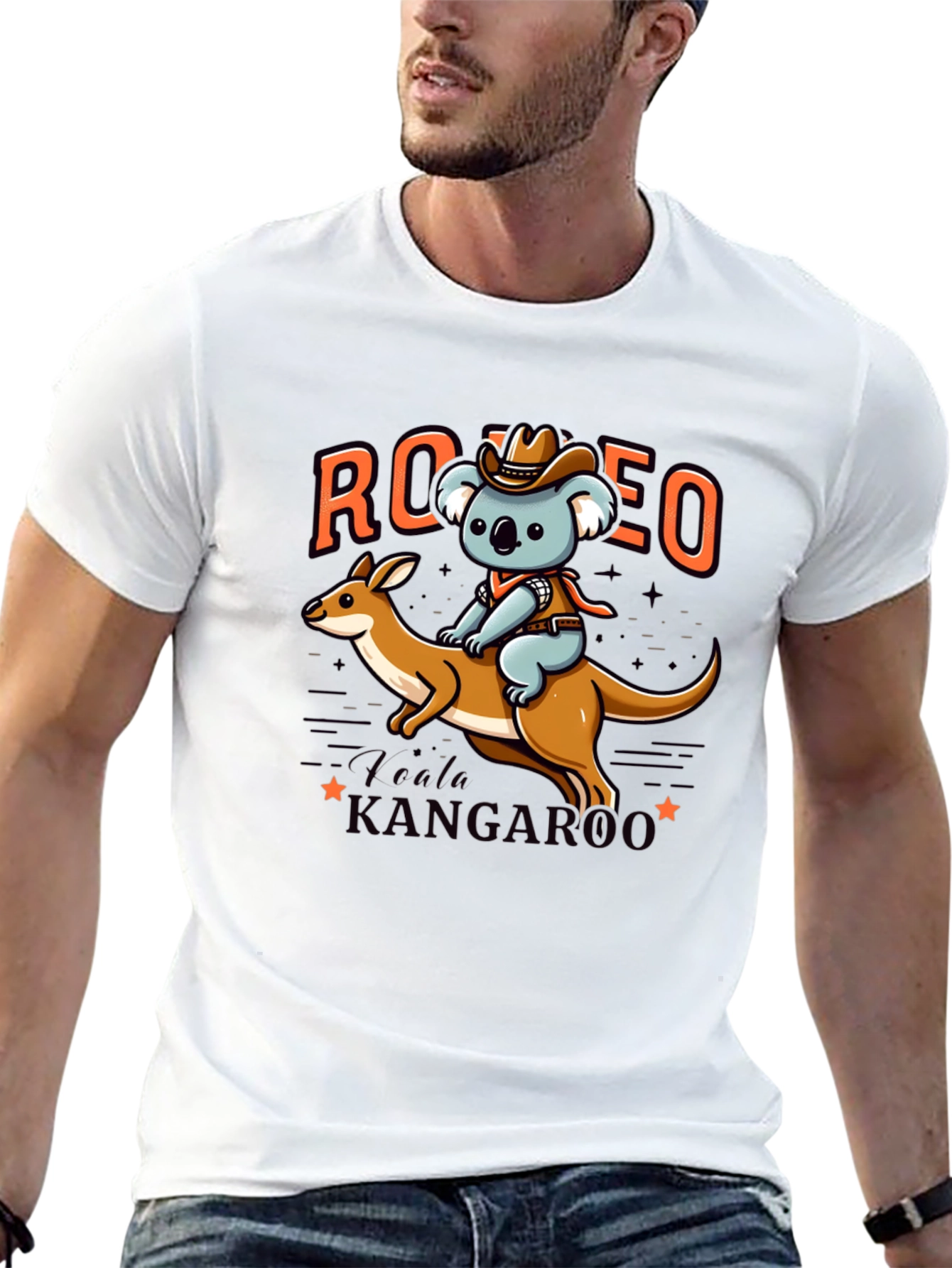 Rodeo Koala Riding Kangaroo T-Shirt