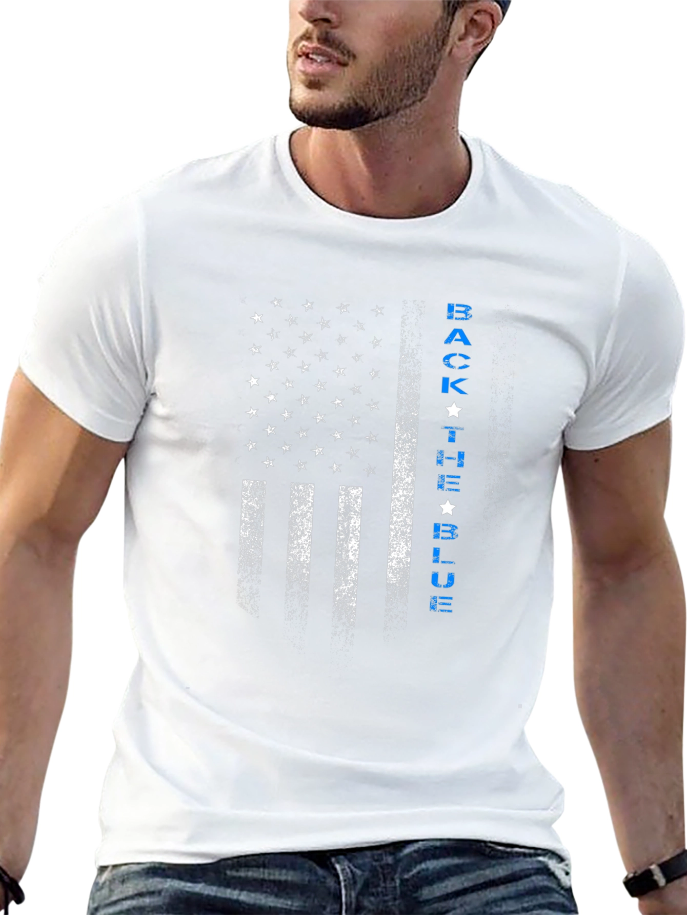 Back the Blue USA Flag T-Shirt
