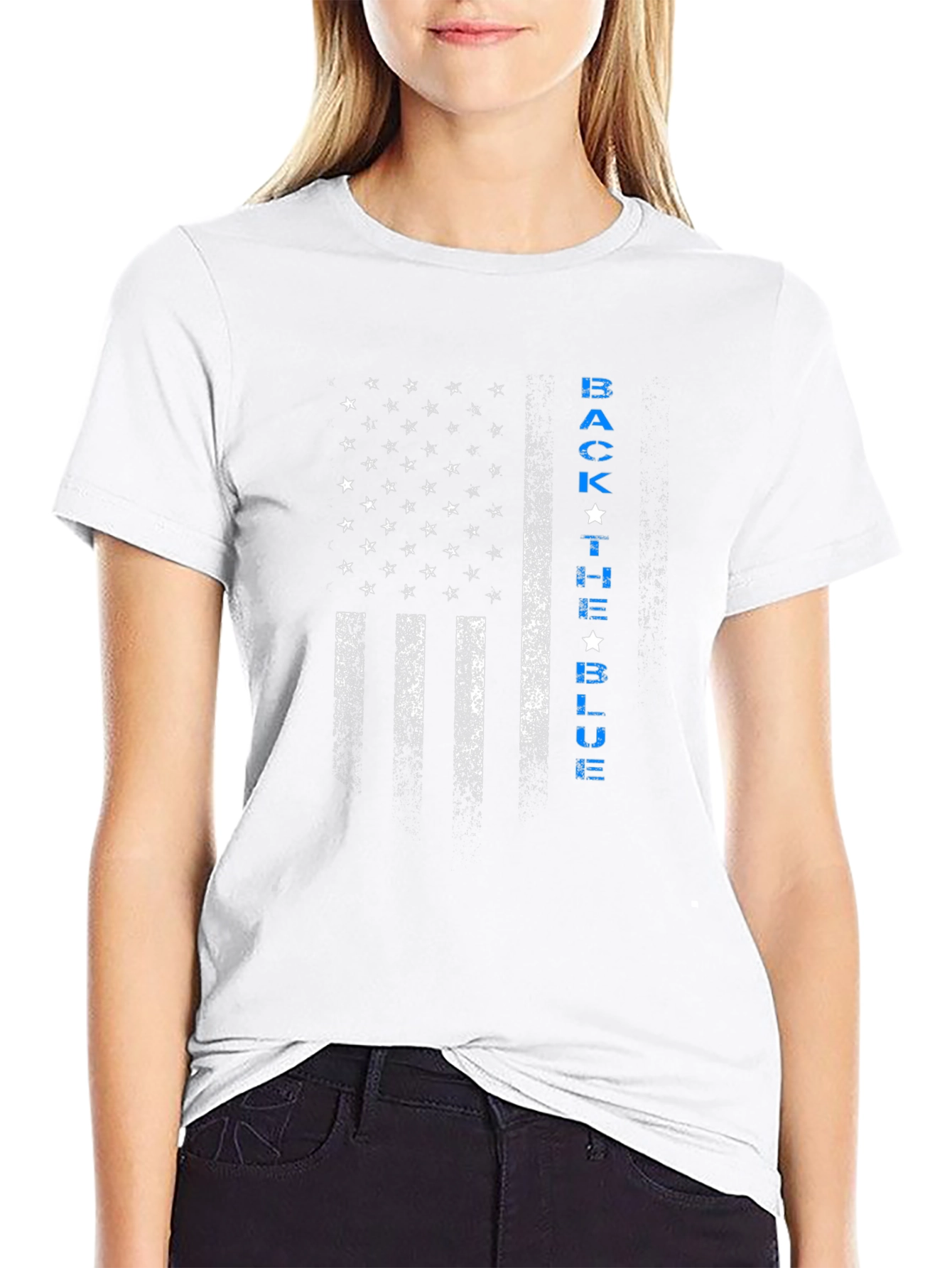 Back the Blue USA Flag T-Shirt