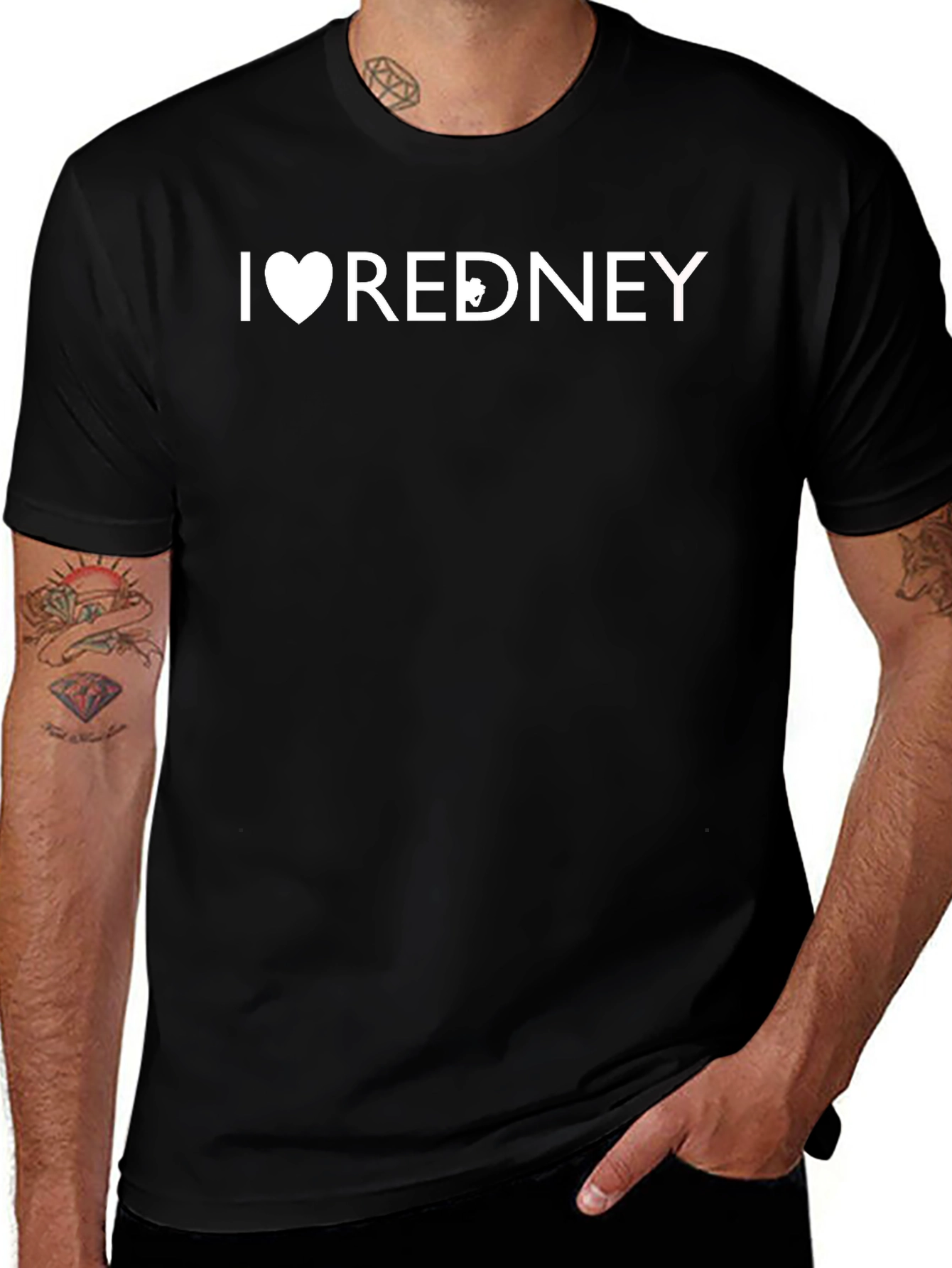 I Heart Redney T-Shirt - Black Graphic Tee