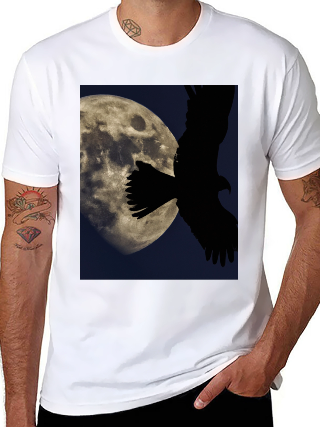 Eagle Moon Graphic T-Shirt