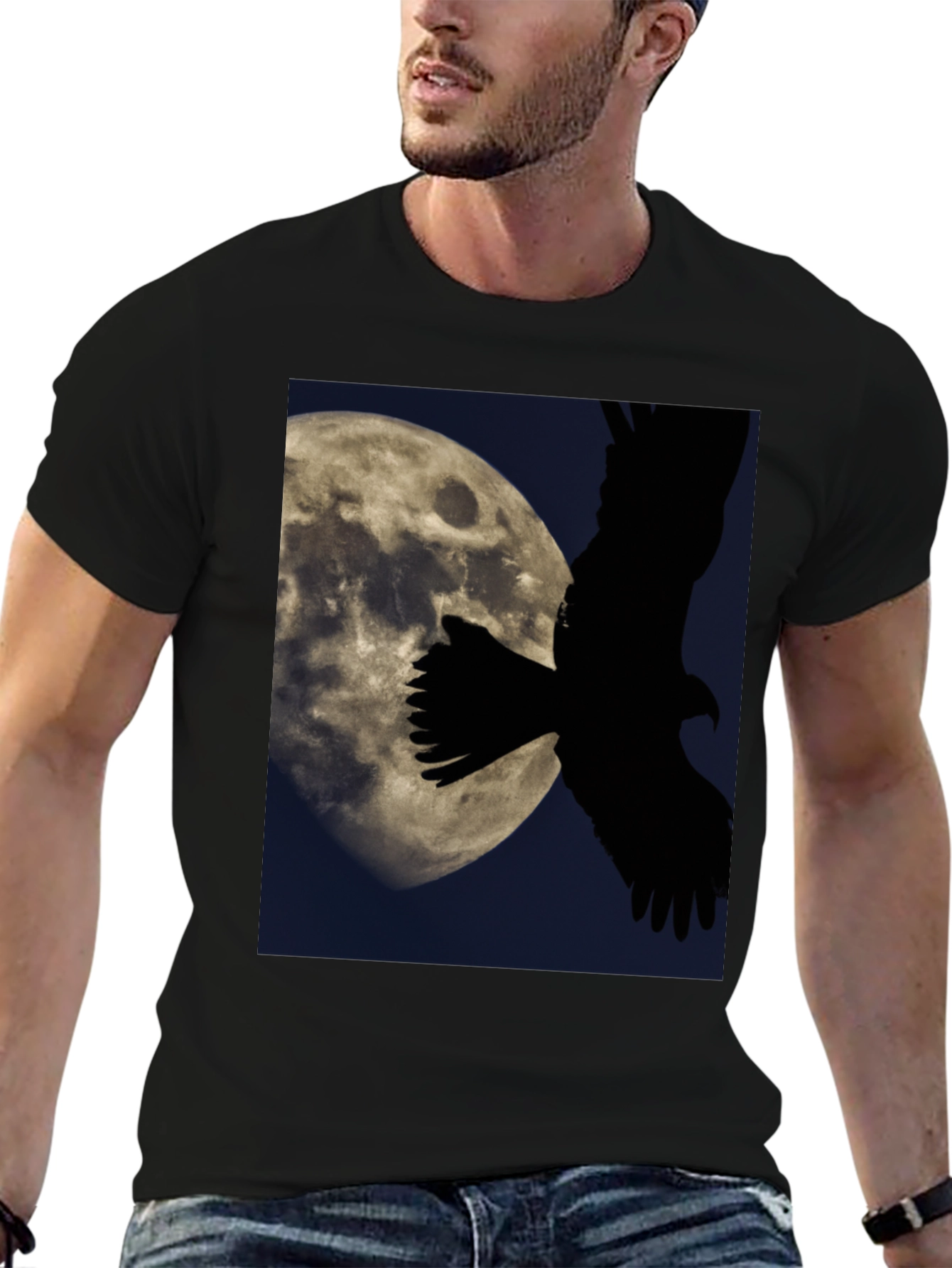 Eagle Moon Graphic T-Shirt