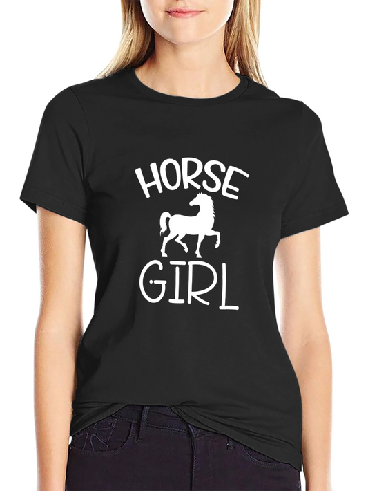 Horse Girl Graphic Tee - Black Unisex T-Shirt