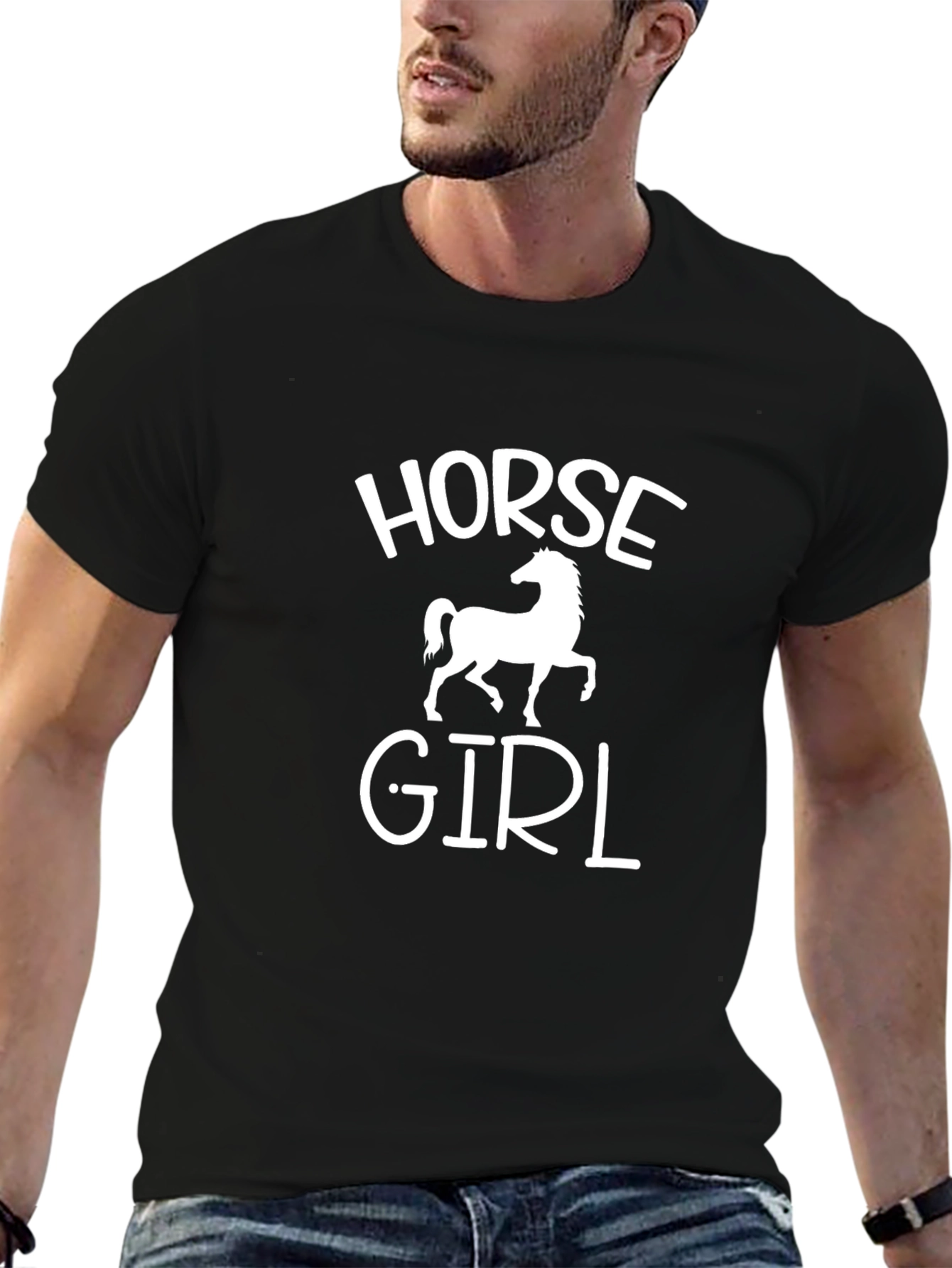 Horse Girl Graphic Tee - Black Unisex T-Shirt