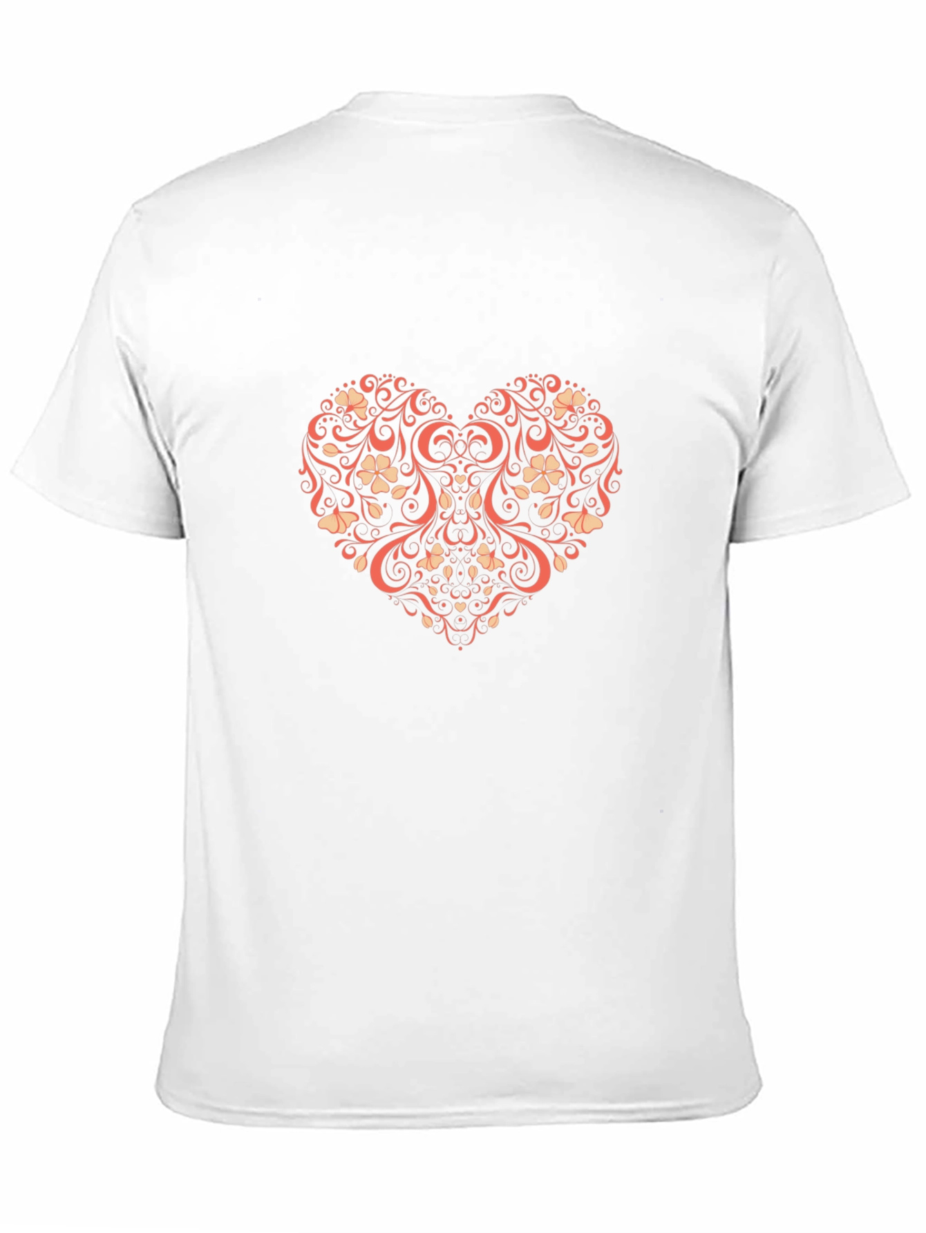 Floral Heart Graphic T-Shirt - Black