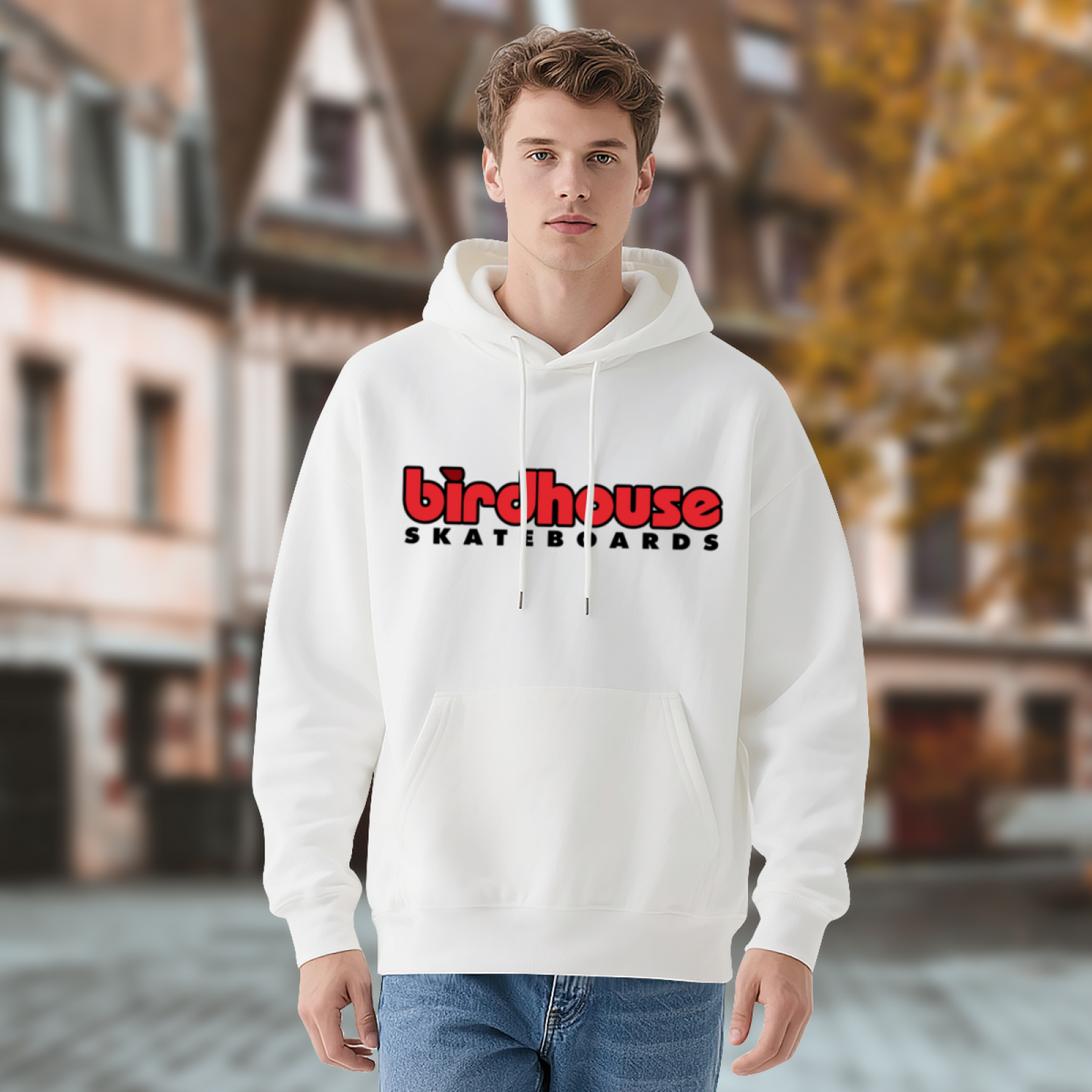 Classic Birdhouse Skateboards Logo Hoodie, Light Street Comfort
