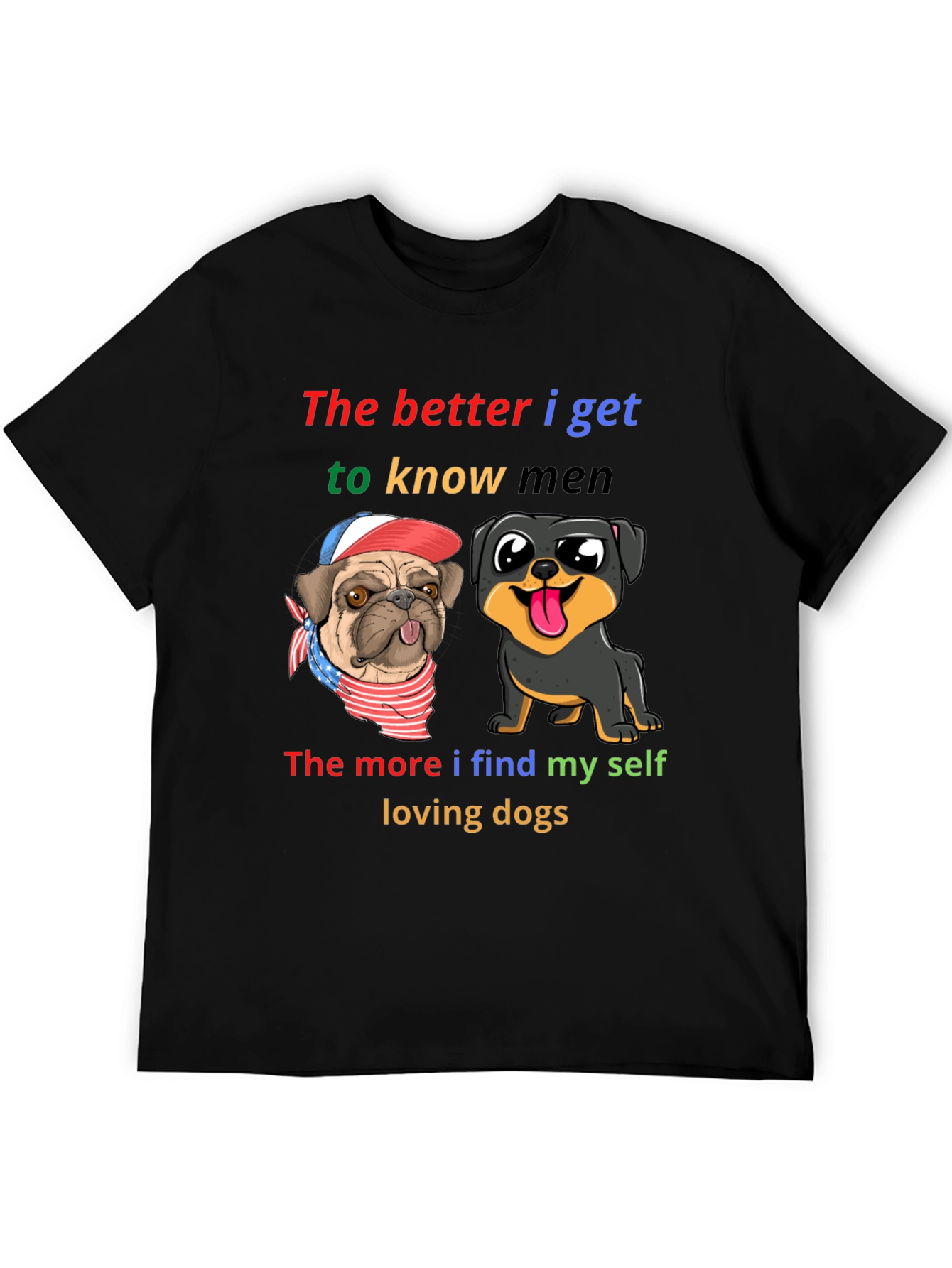Dog Lover T-Shirt: Better I Know Men Loving Dogs