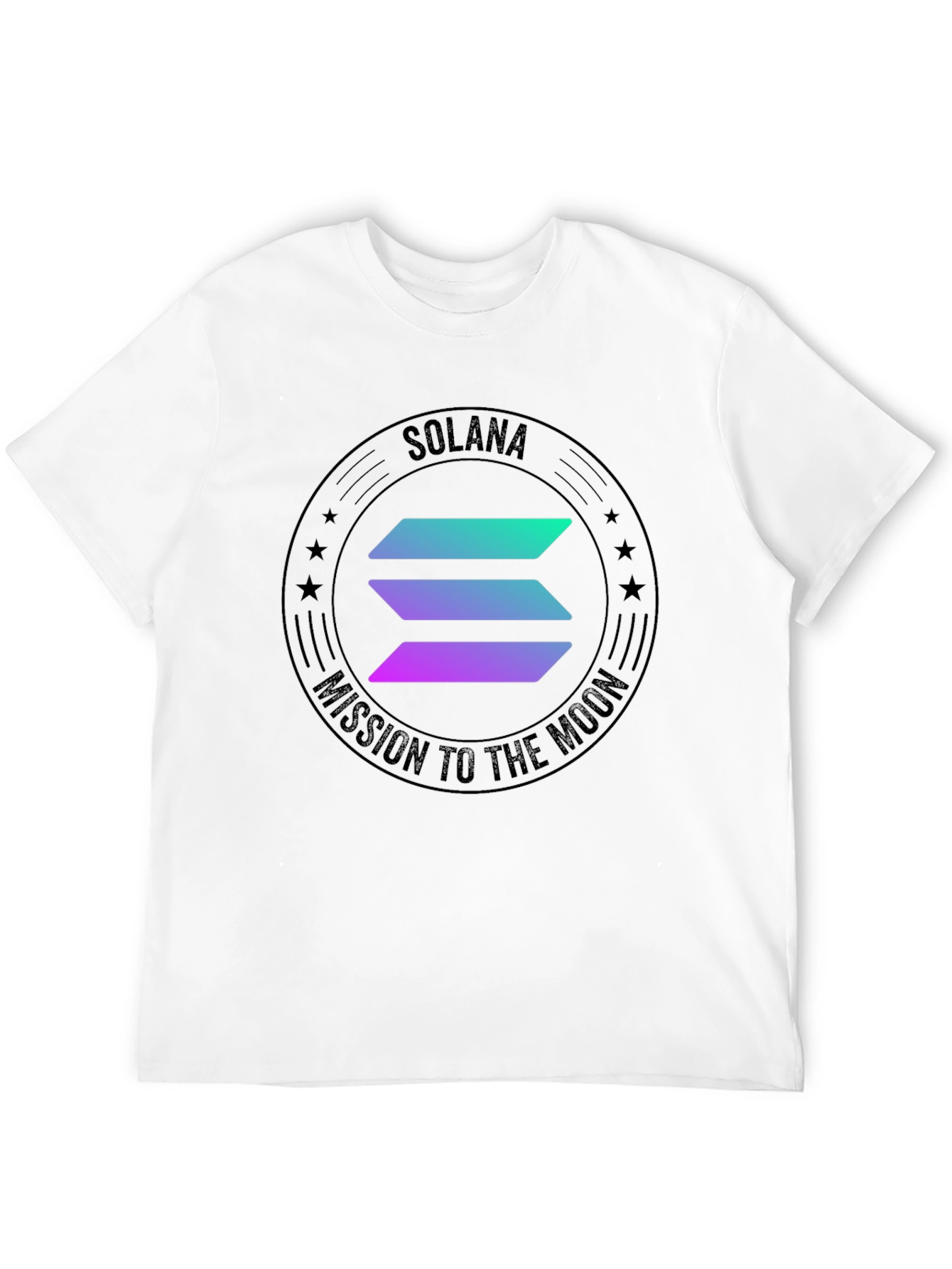Solana Mission To The Moon Black T-Shirt