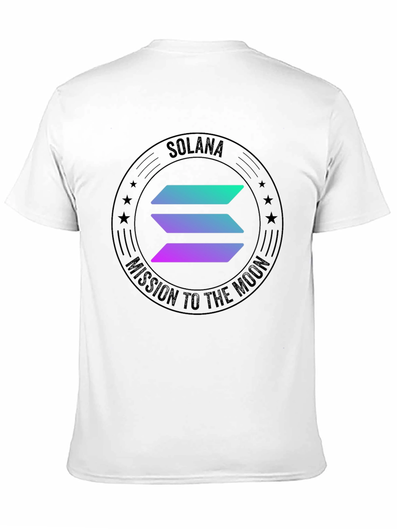 Solana Mission To The Moon Black T-Shirt