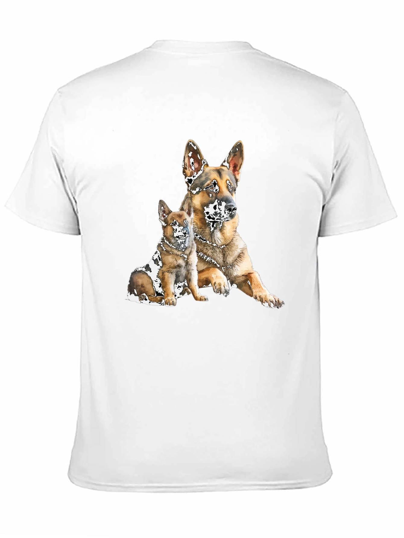 German Shepherd Dog Graphic Black T-Shirt