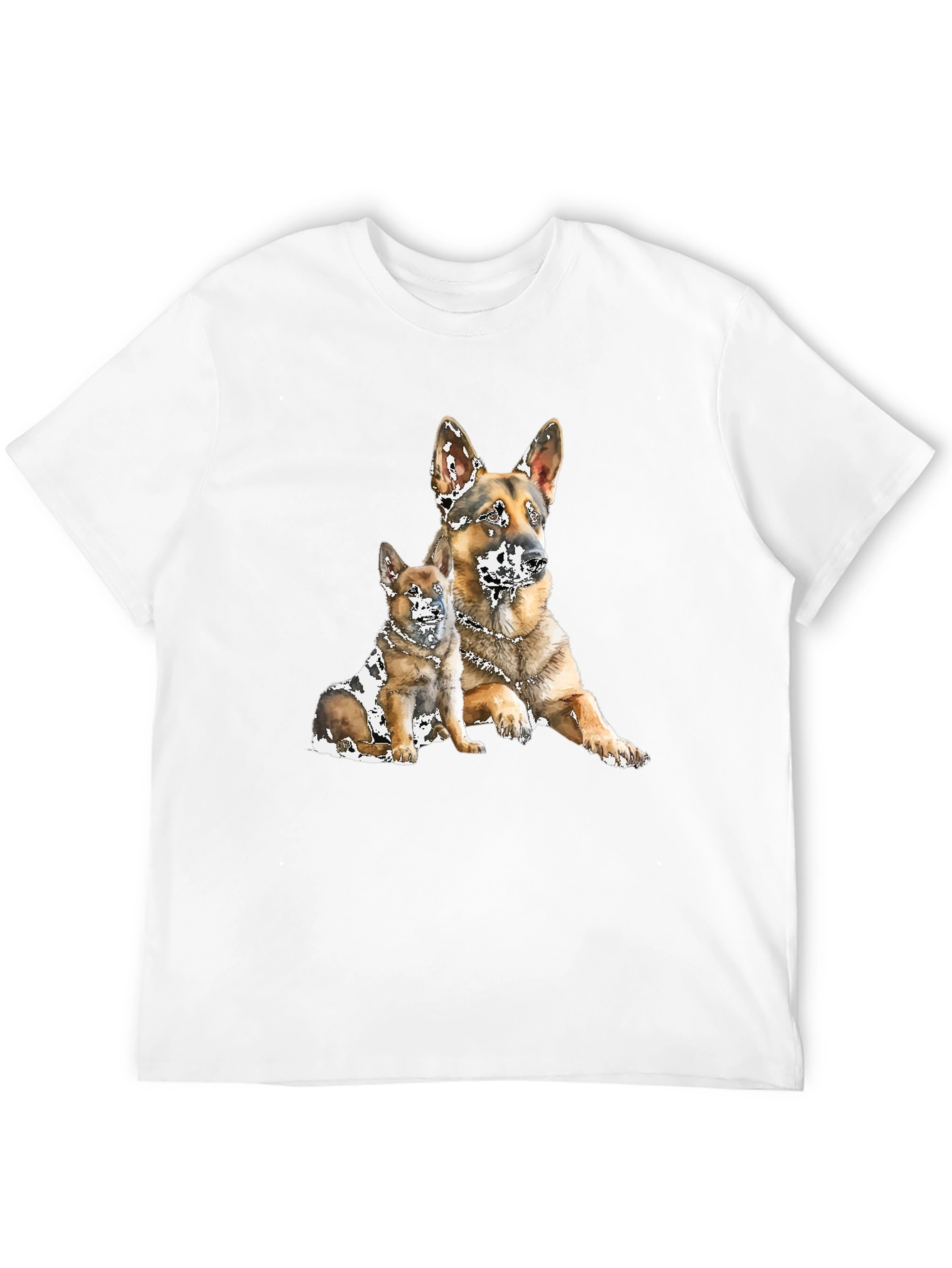German Shepherd Dog Graphic Black T-Shirt