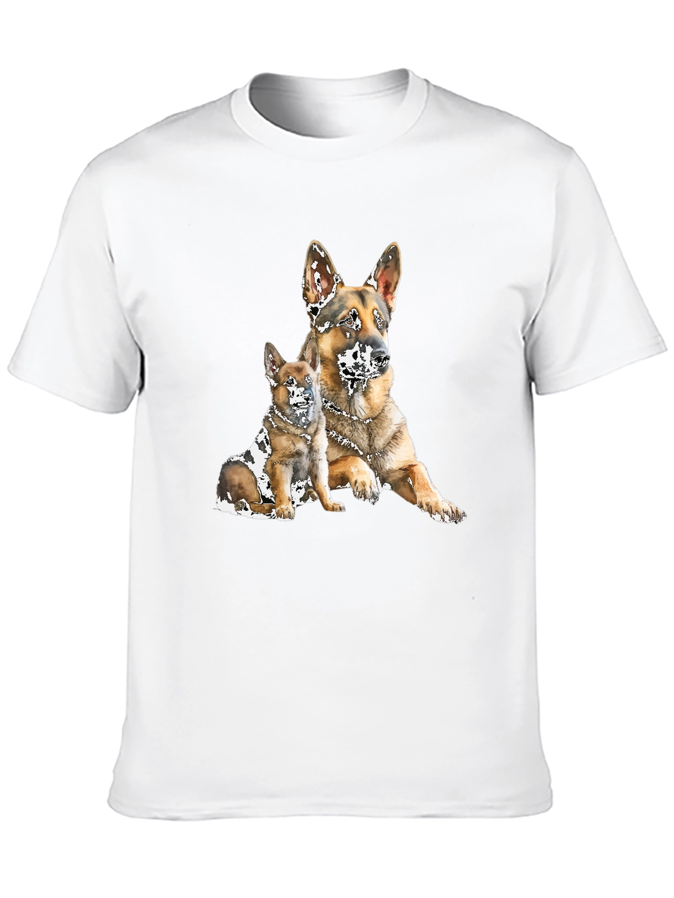 German Shepherd Dog Graphic Black T-Shirt
