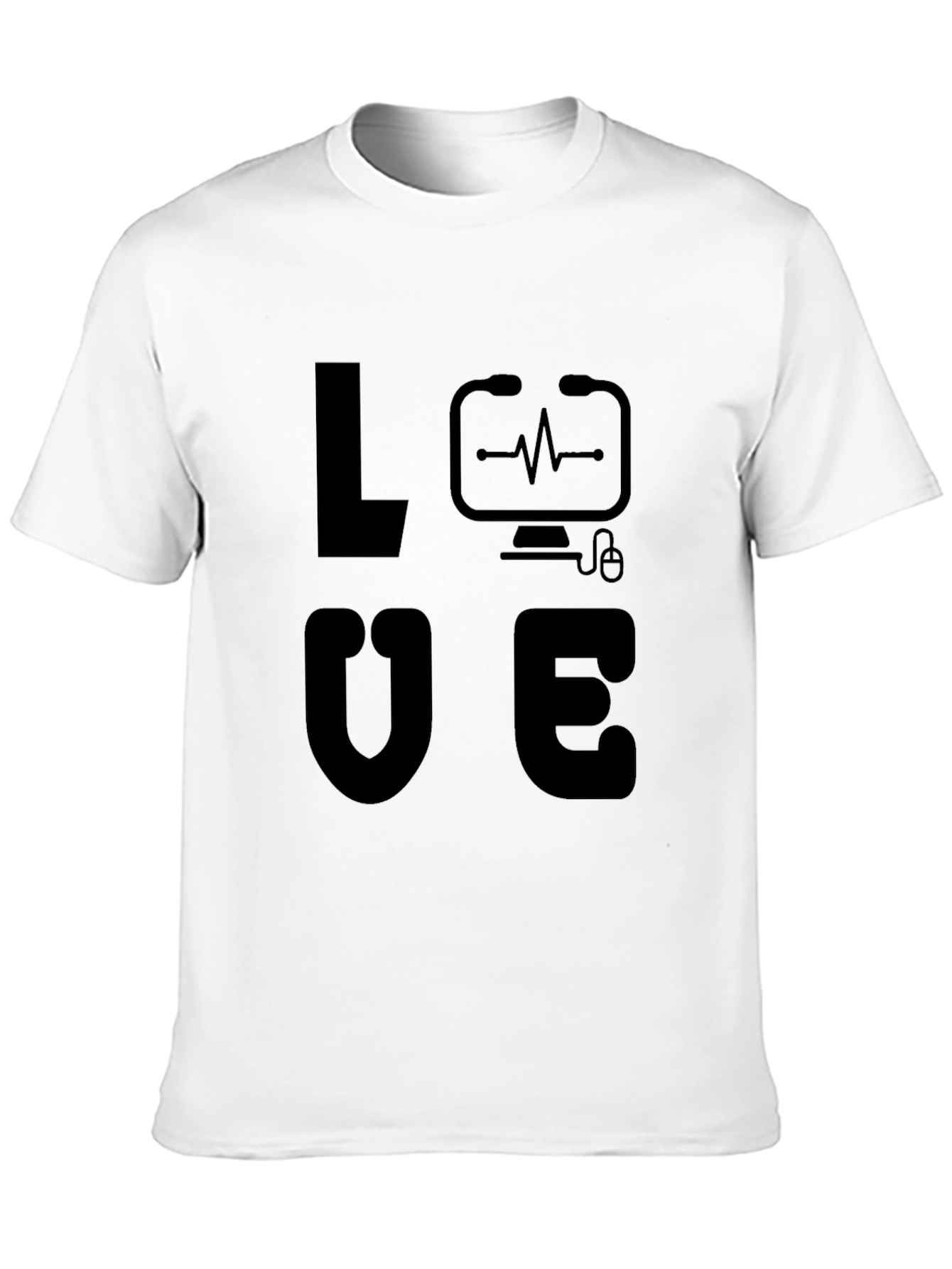 Love Computer Tech T-Shirt Unique Geek Tee