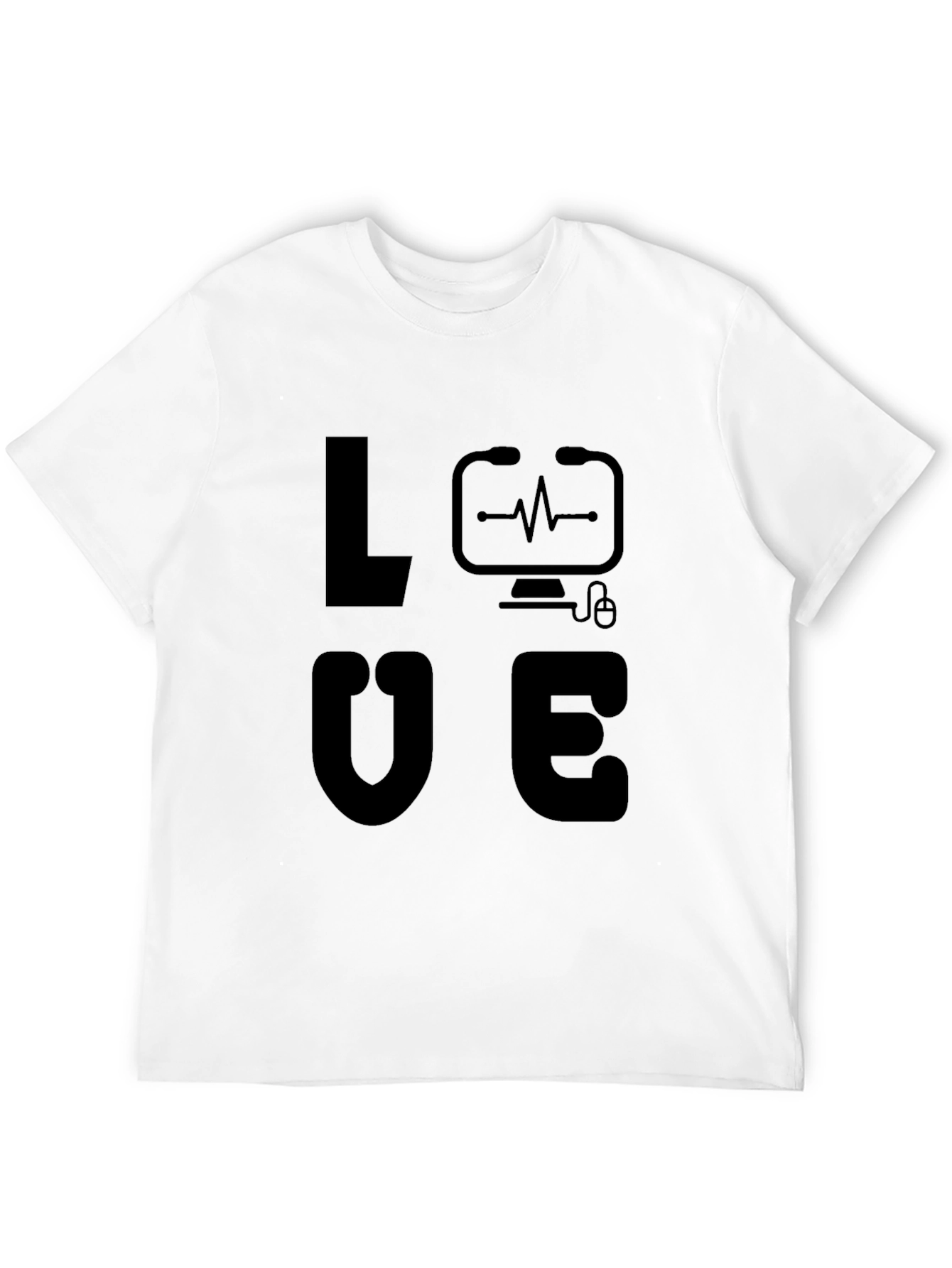 Love Computer Tech T-Shirt Unique Geek Tee