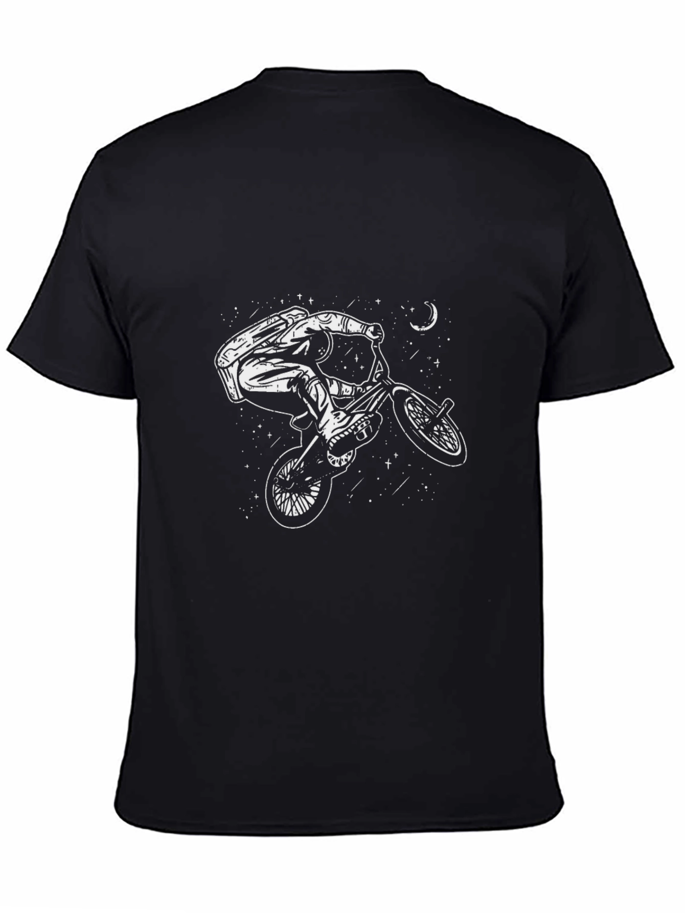 BMX Rider Graphic Tee - Black Cotton T-Shirt