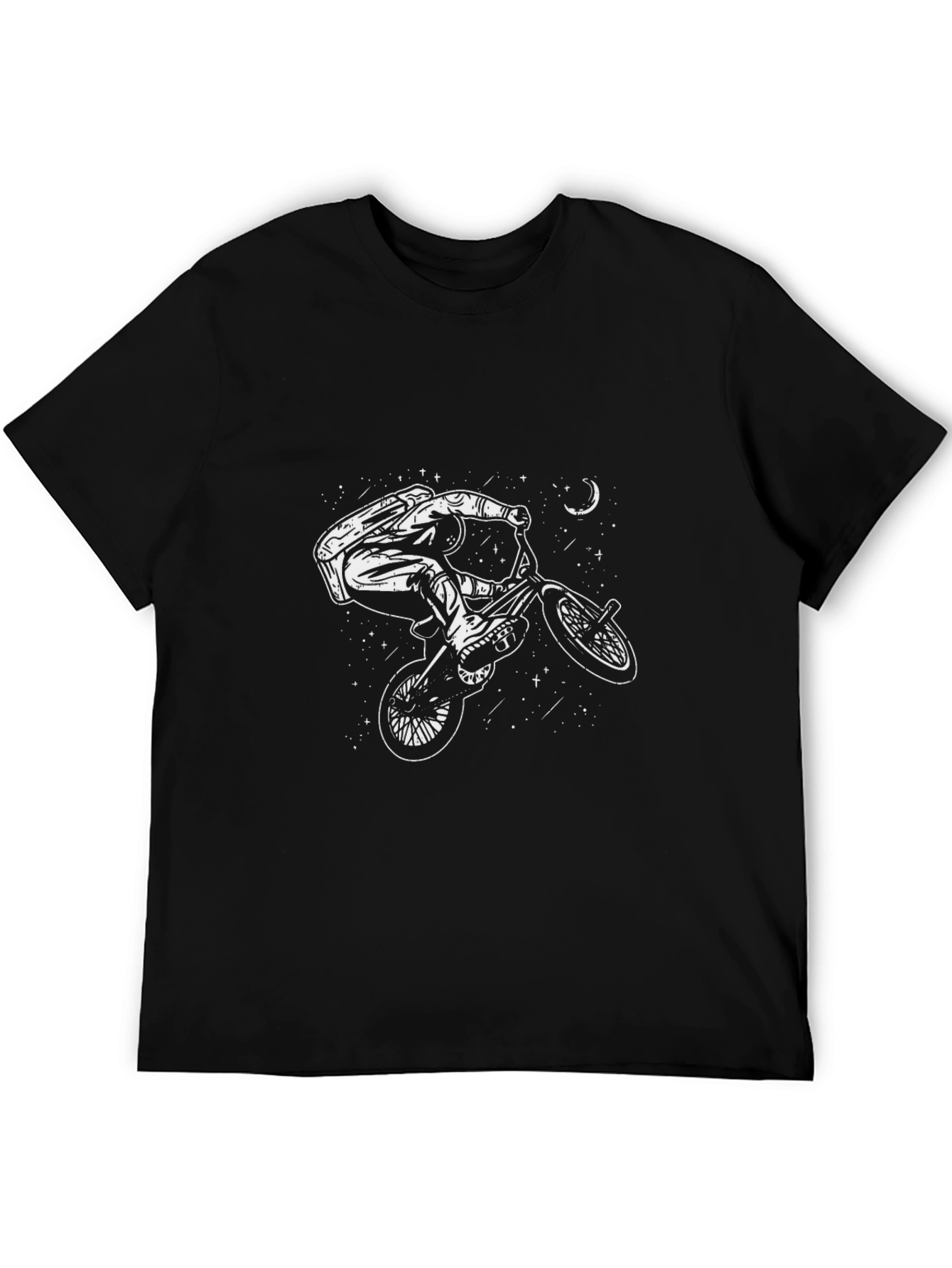 BMX Rider Graphic Tee - Black Cotton T-Shirt
