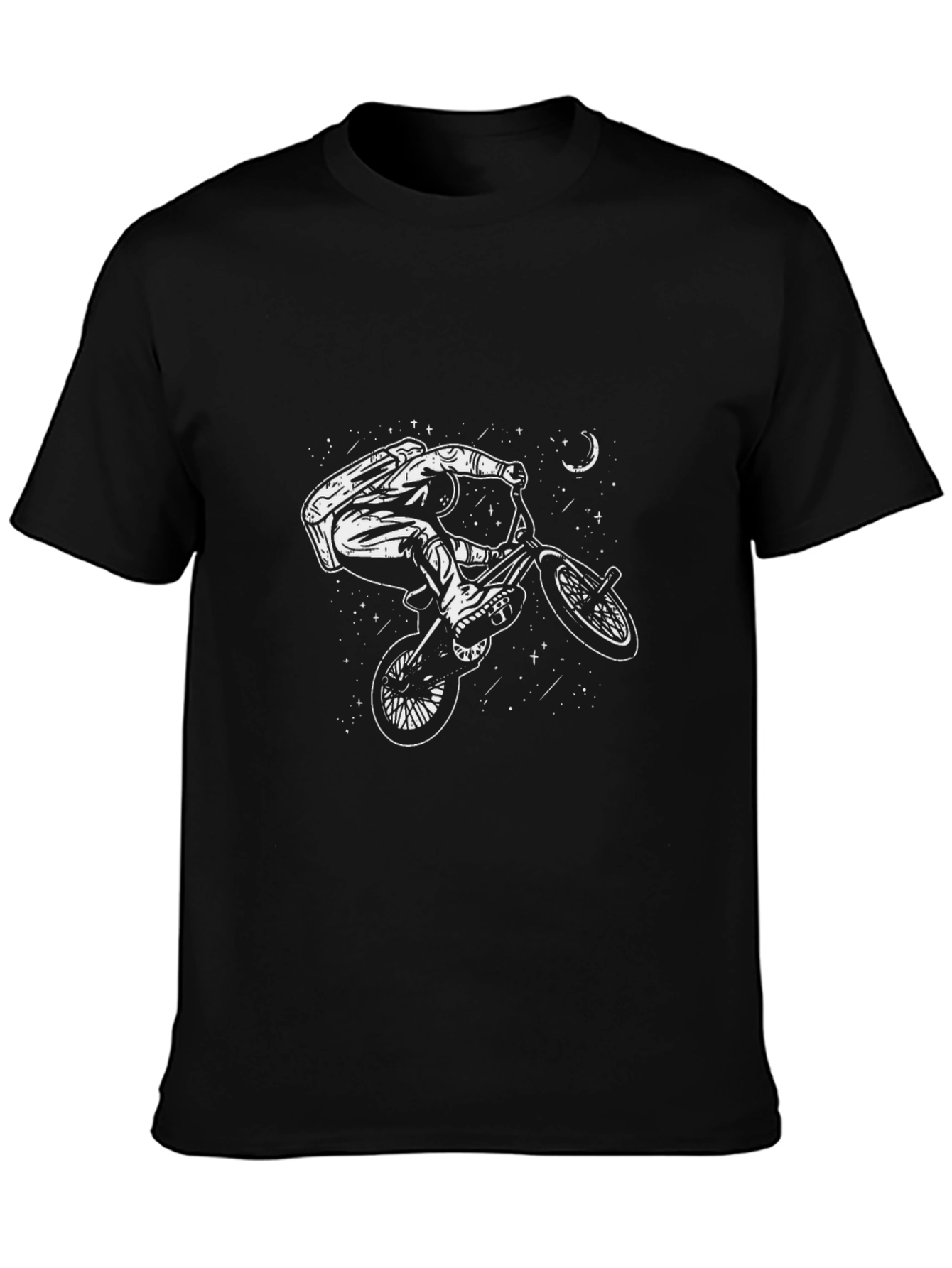 BMX Rider Graphic Tee - Black Cotton T-Shirt