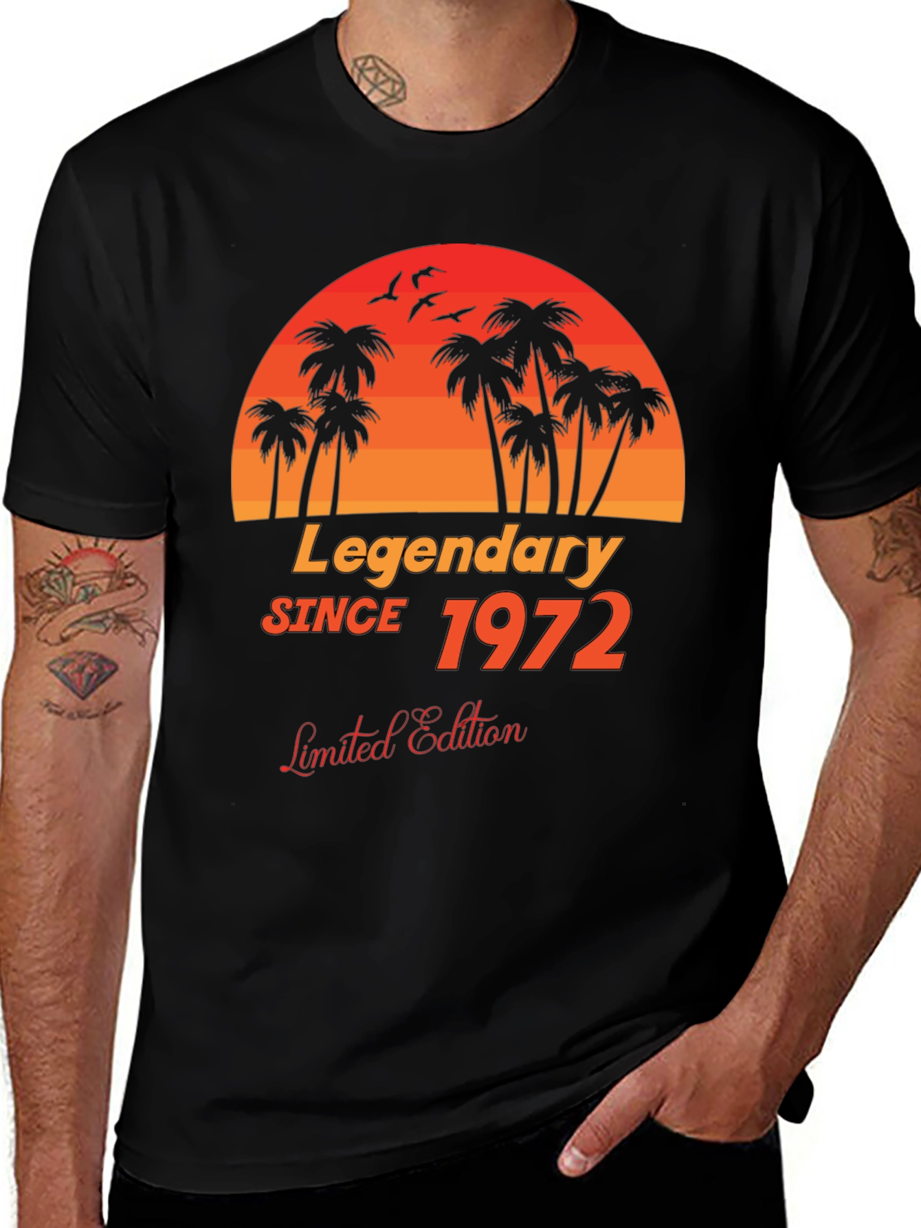Legendary Since 1972 Black Graphic T-Shirt