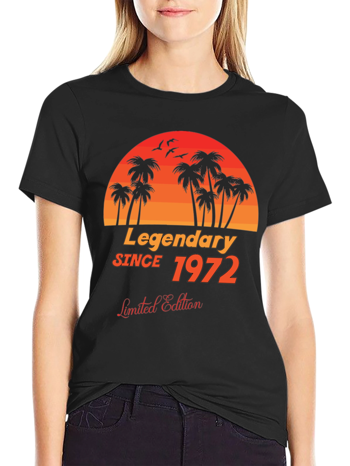 Legendary Since 1972 Black Graphic T-Shirt