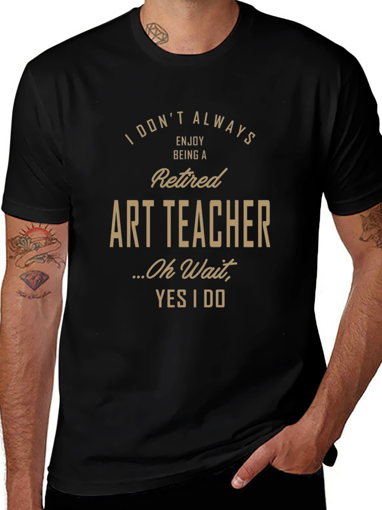Retired Art Teacher Humor Graphic T-Shirt