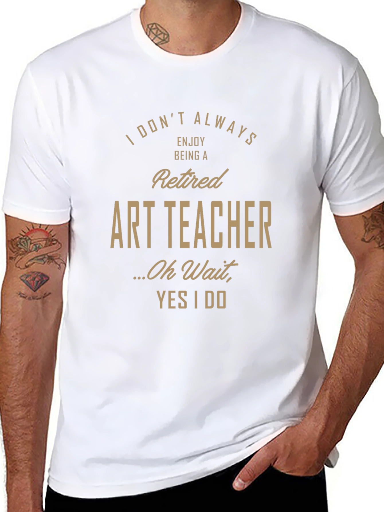 Retired Art Teacher Humor Graphic T-Shirt