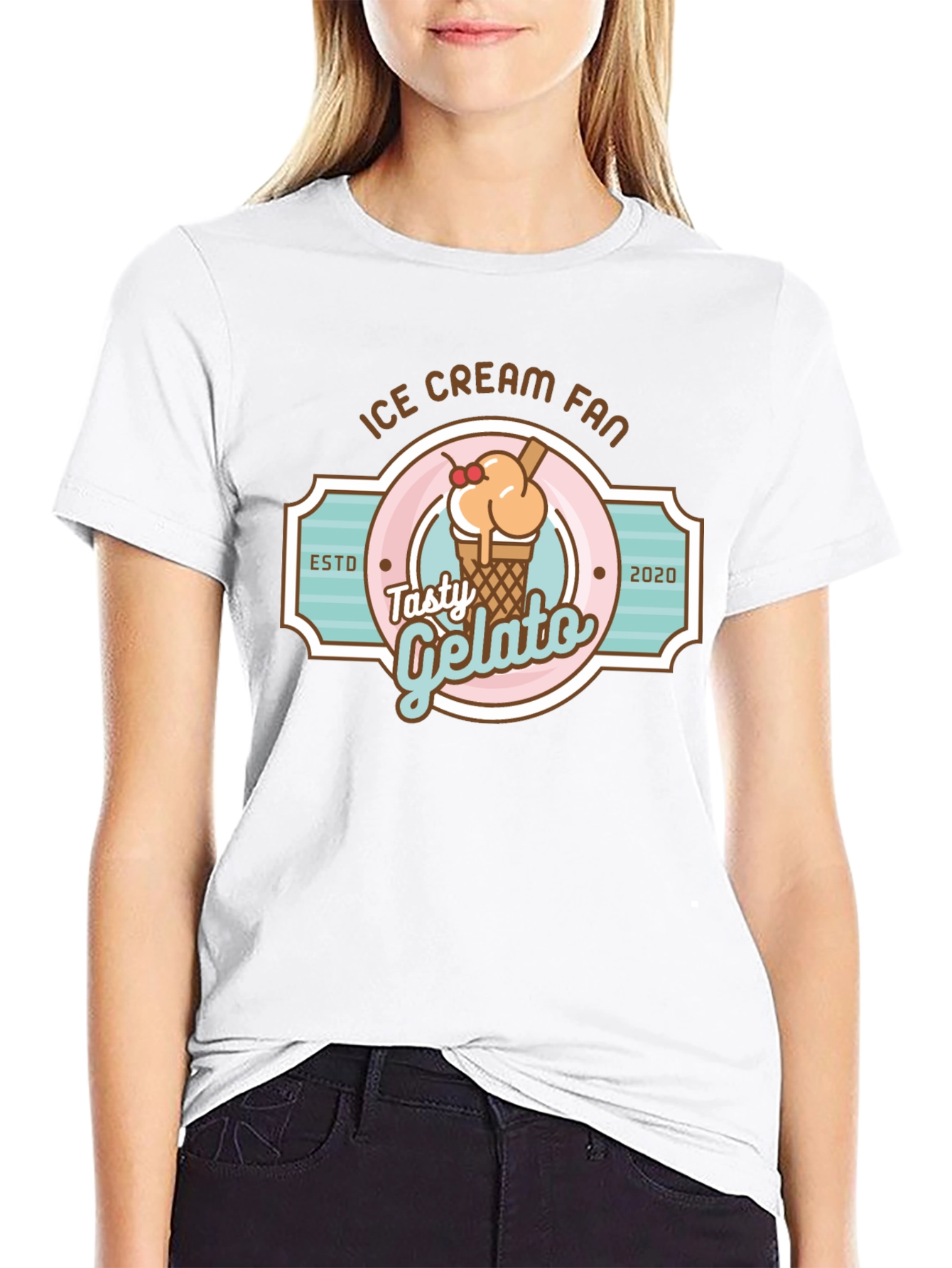 Ice Cream Fan T-Shirt - Tasty Gelato Design