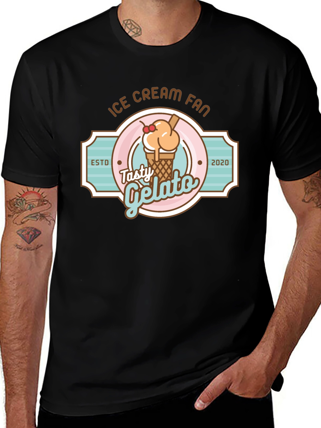 Ice Cream Fan T-Shirt - Tasty Gelato Design
