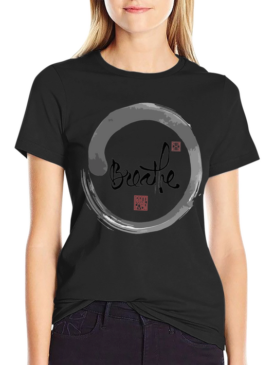 Breathe Zen Circle Graphic Tee - Relaxed Fit