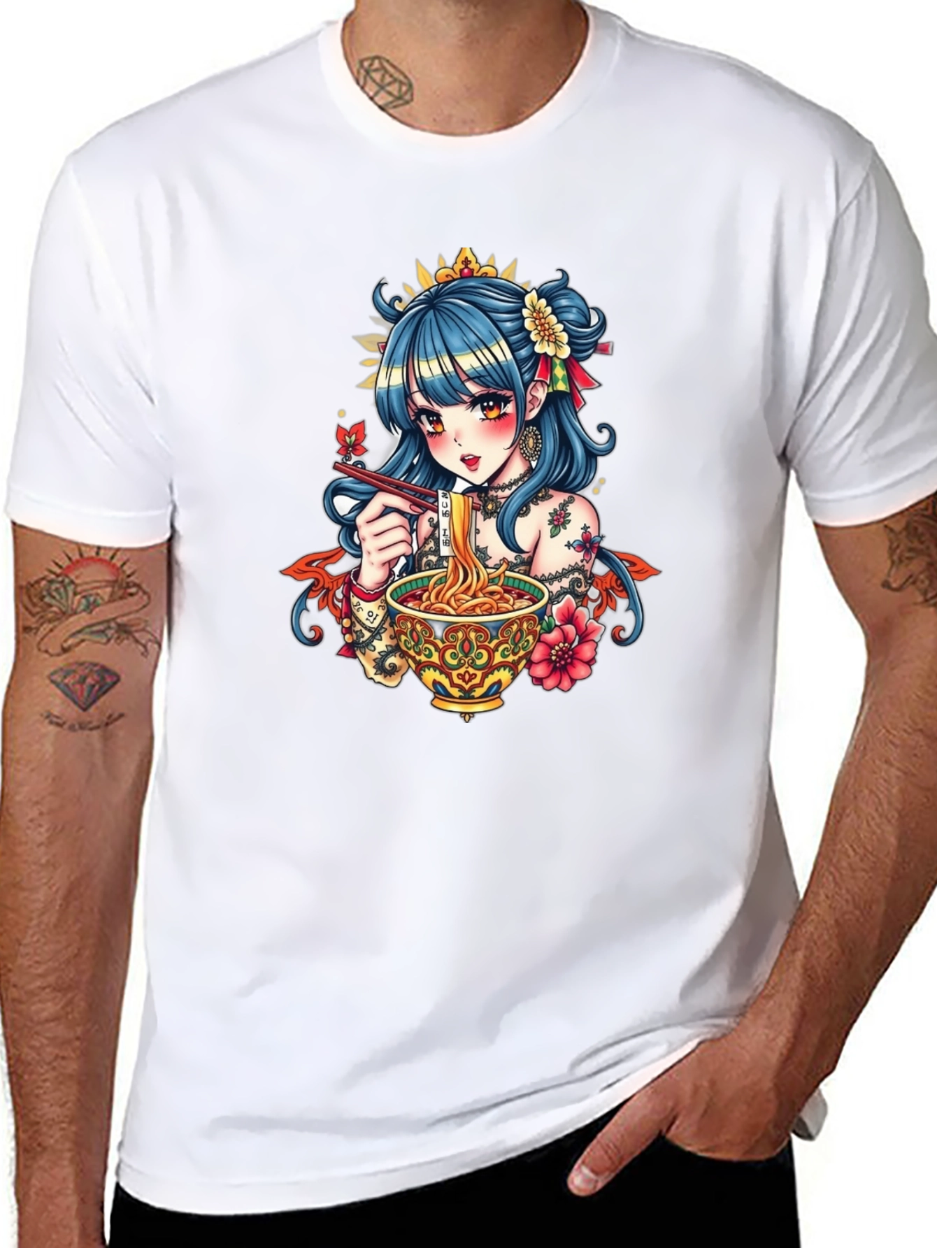 Anime Ramen Graphic Tee - Stylish Comfort
