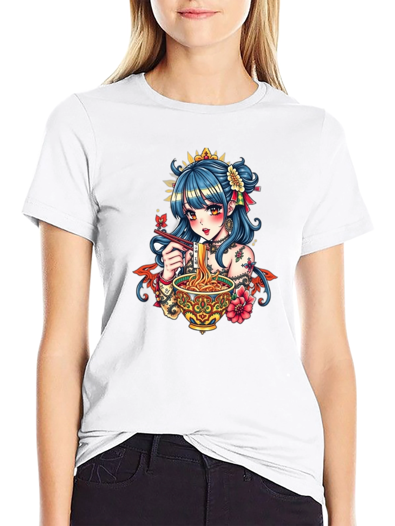Anime Ramen Graphic Tee - Stylish Comfort