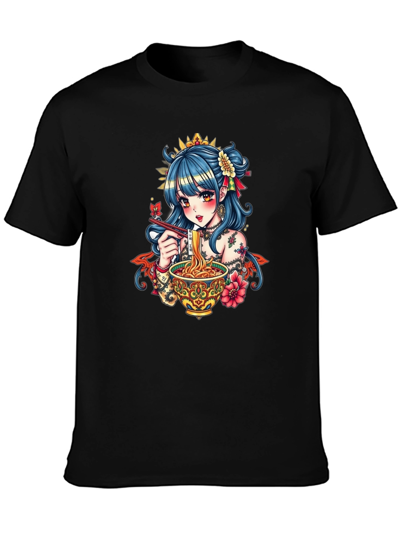 Anime Ramen Graphic Tee - Stylish Comfort