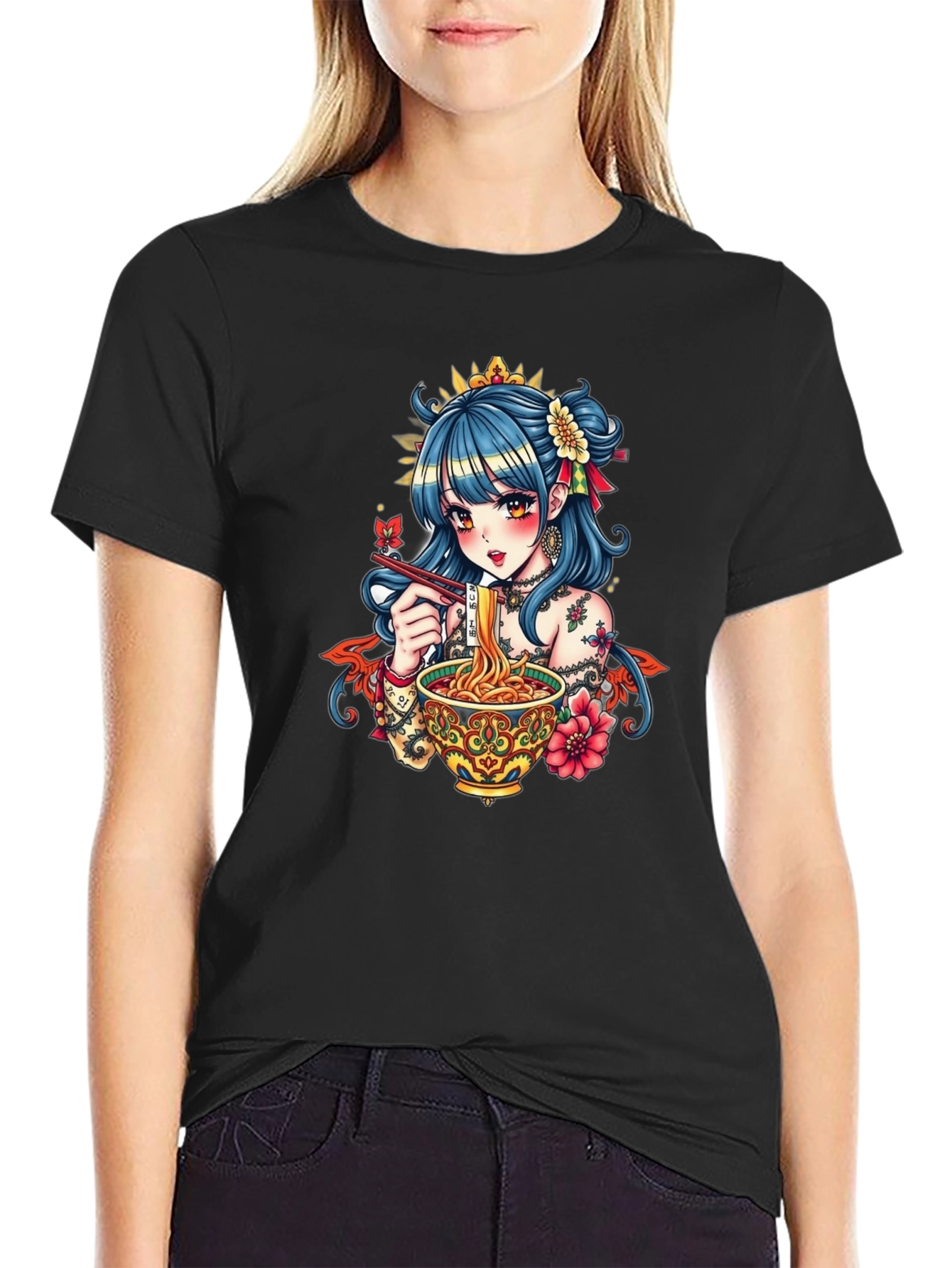 Anime Ramen Graphic Tee - Stylish Comfort