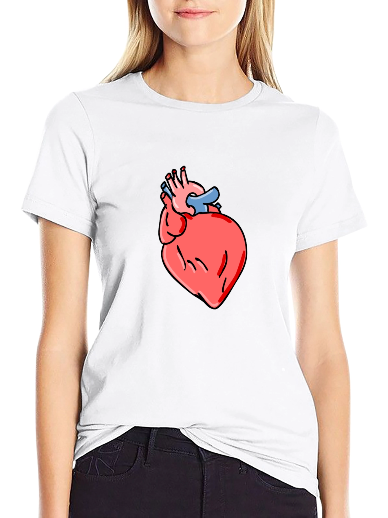 Anatomical Heart Graphic Tee - Mens Black T-Shirt