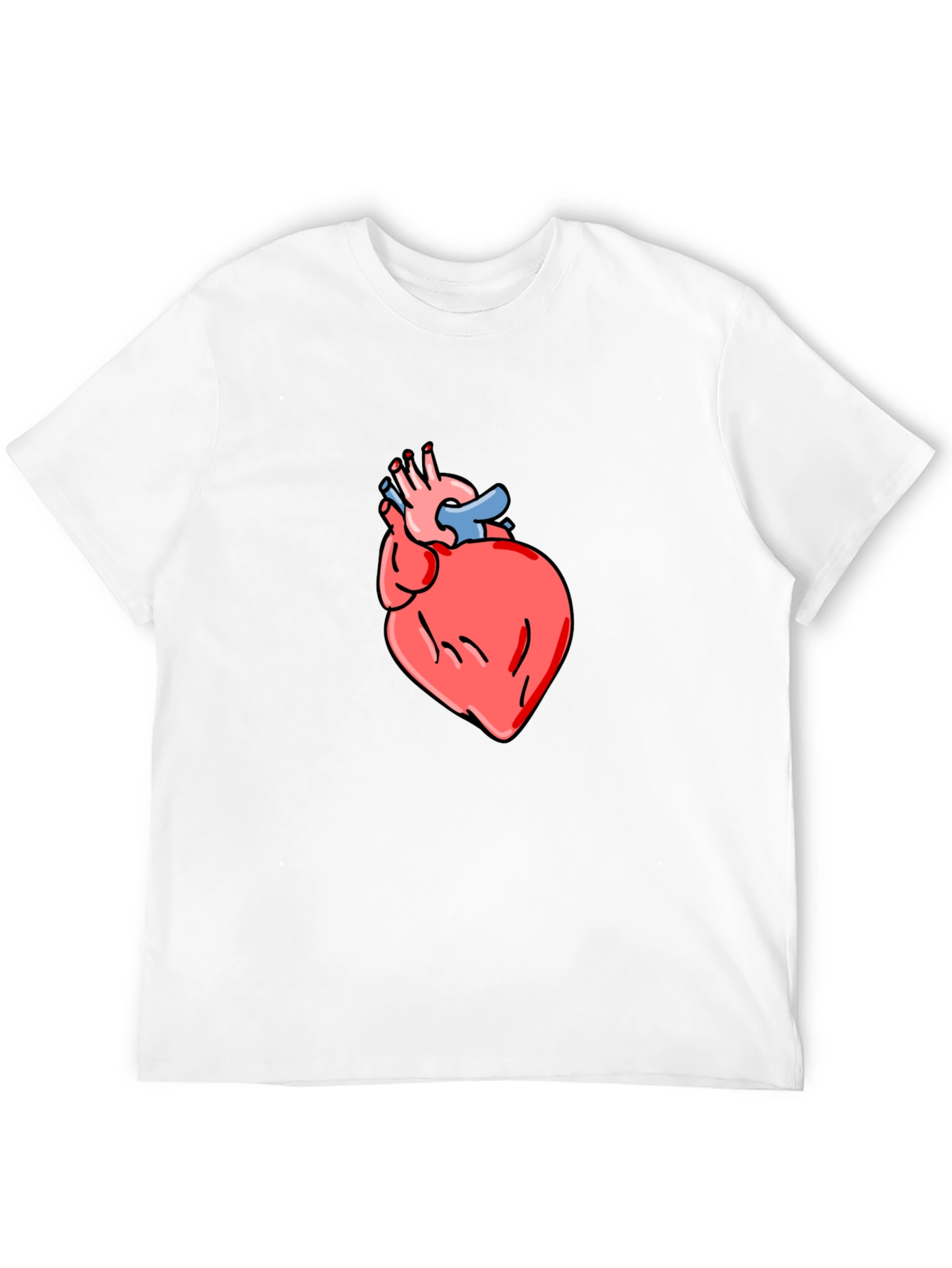 Anatomical Heart Graphic Tee - Mens Black T-Shirt