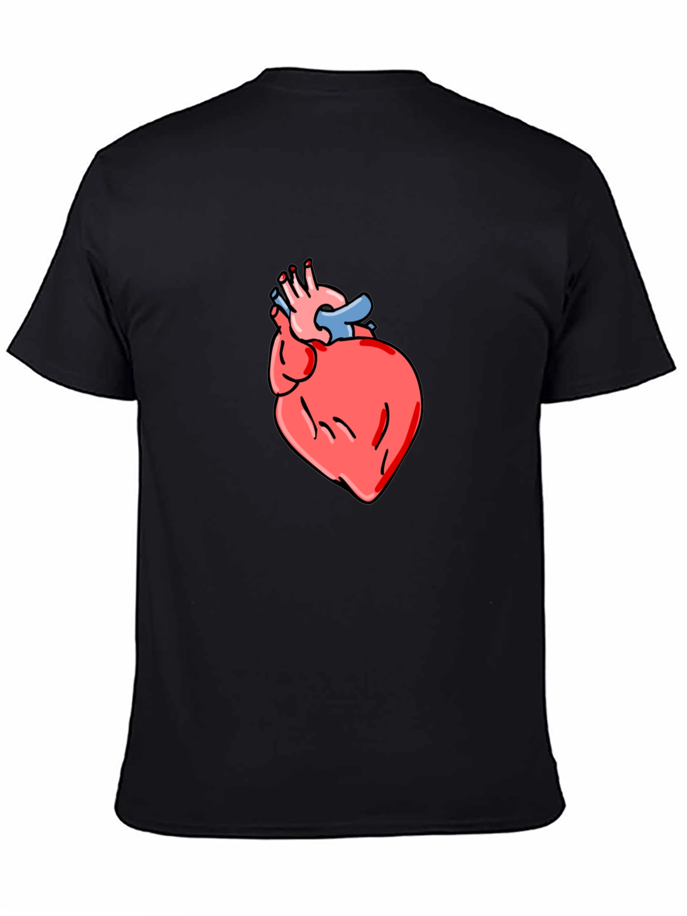 Anatomical Heart Graphic Tee - Mens Black T-Shirt