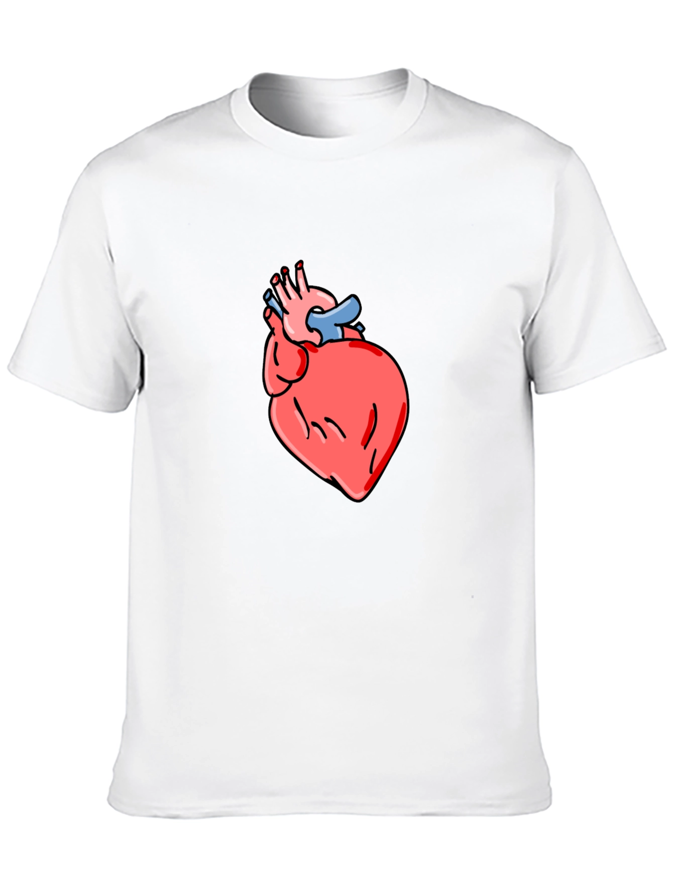 Anatomical Heart Graphic Tee - Mens Black T-Shirt