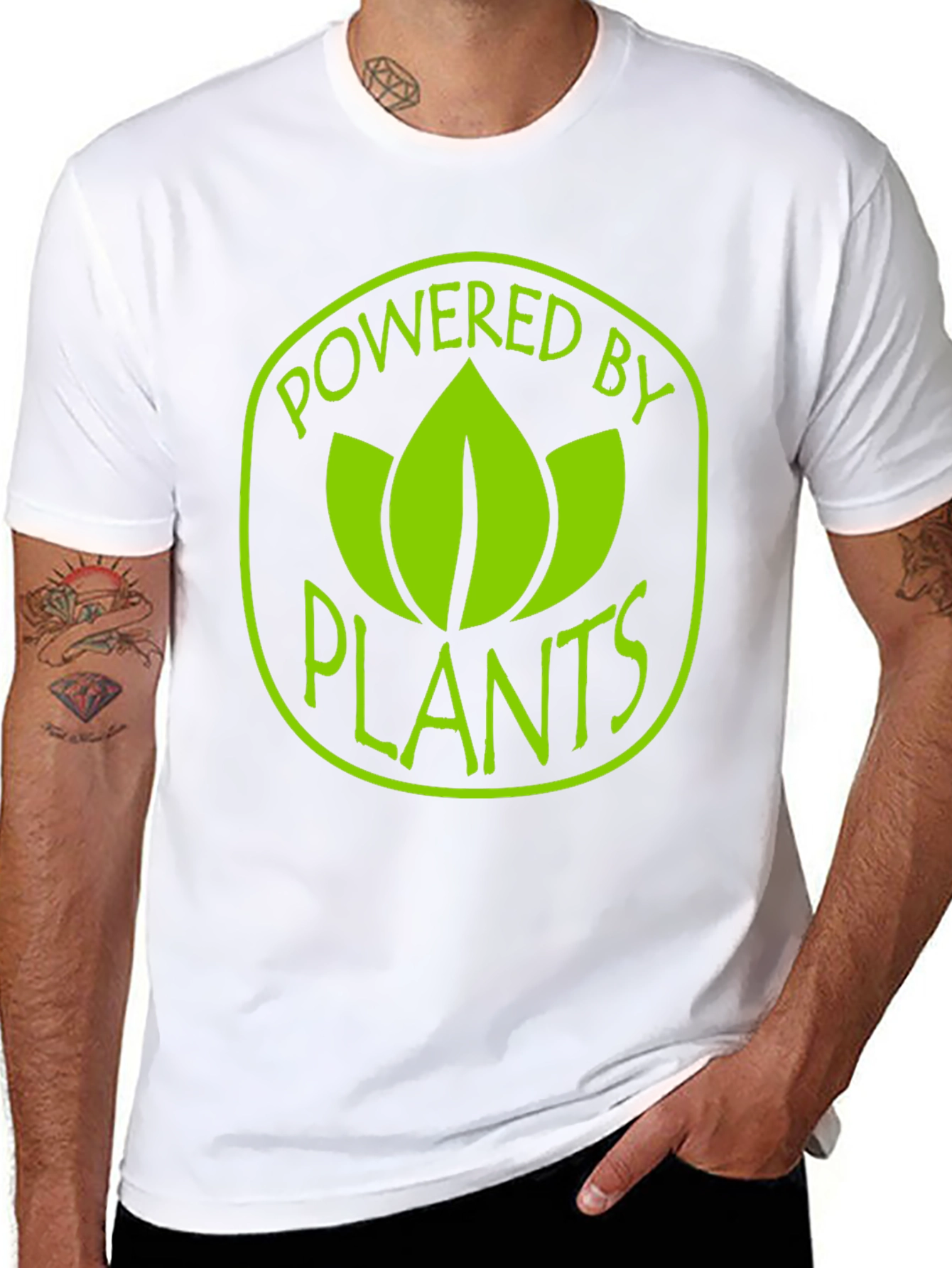 Powered By Plants T-Shirt - Vegan Lifestyle Tee