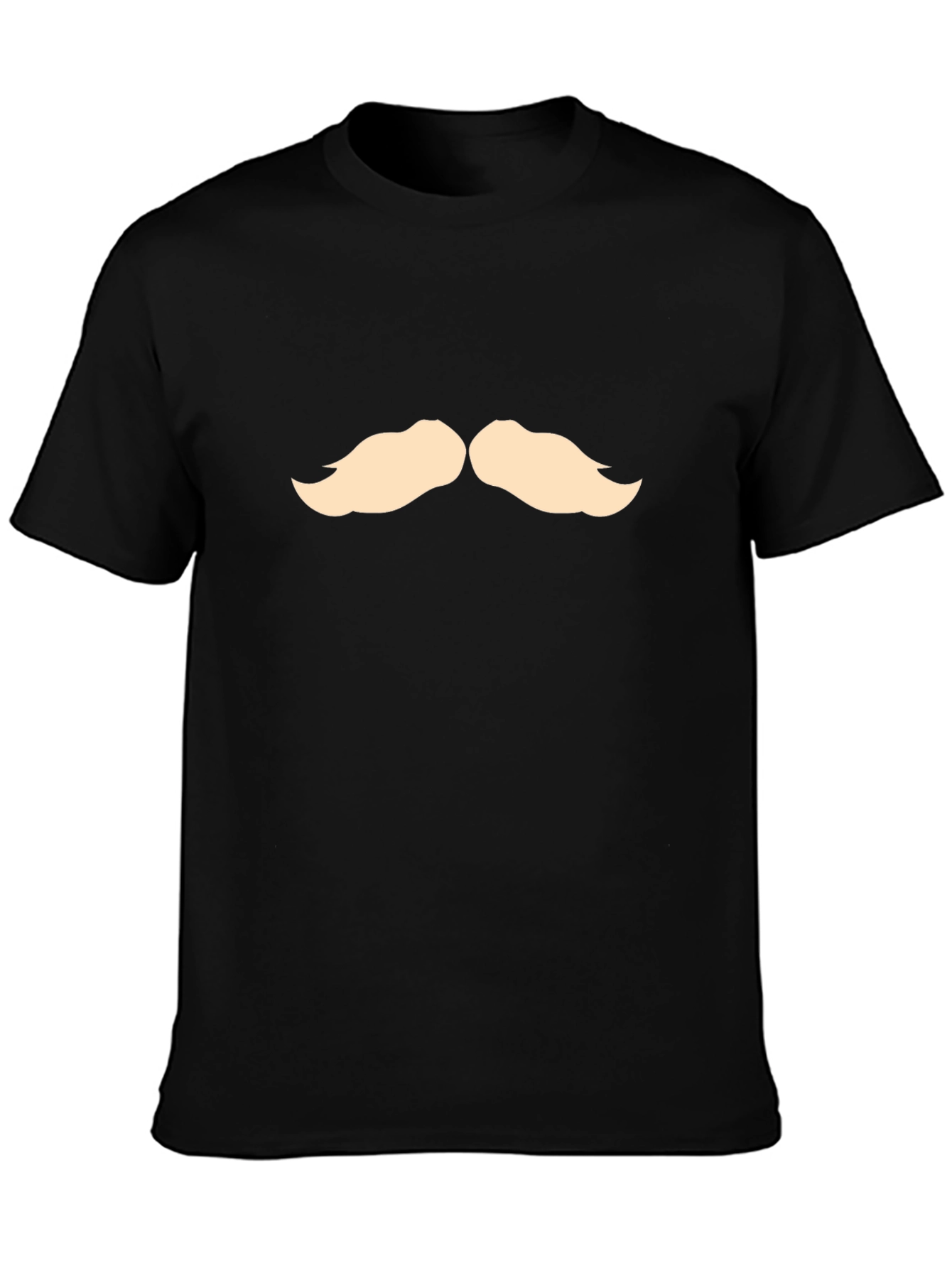 Mustache Graphic Tee - Stylish Cotton Blend