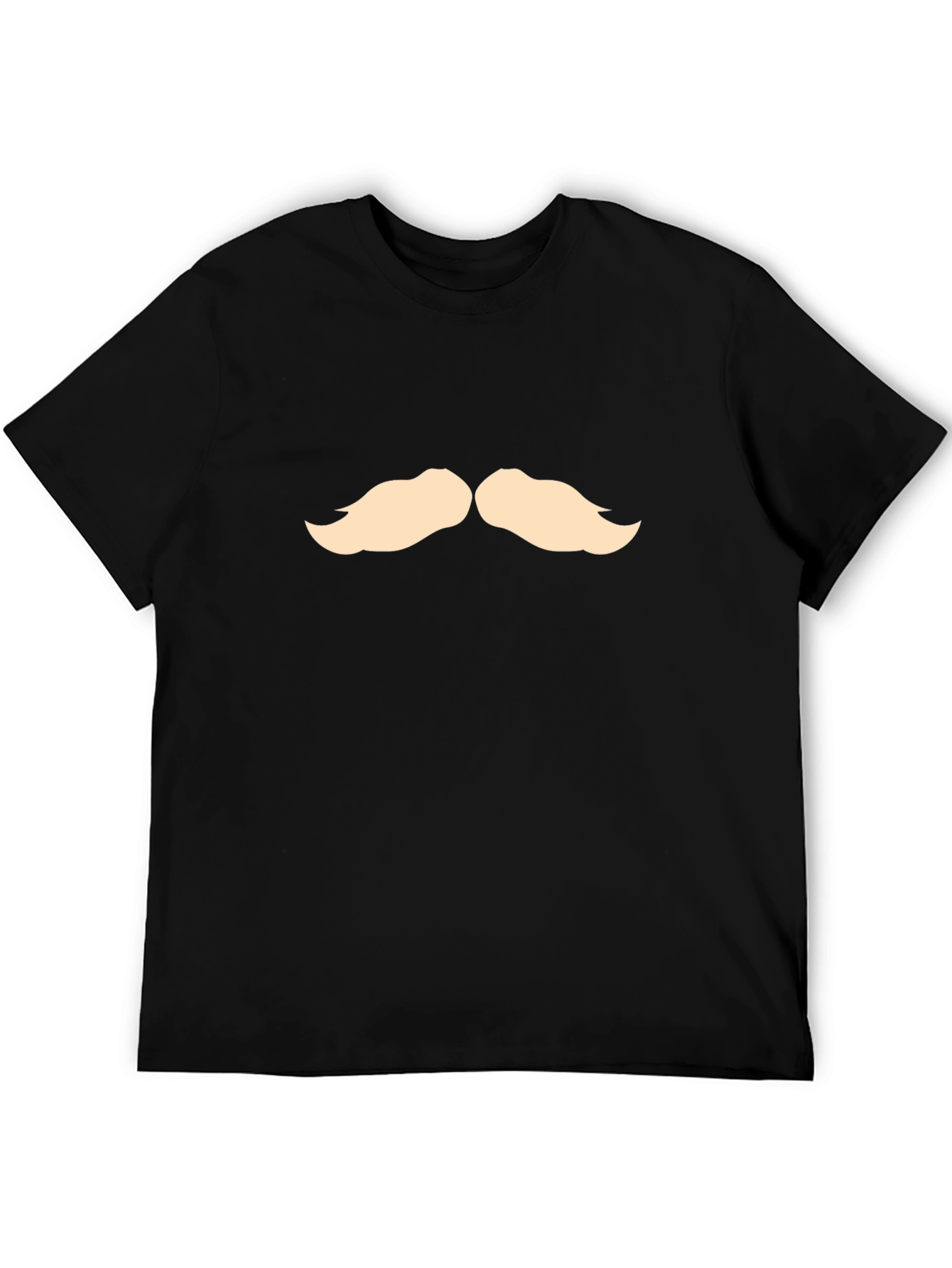 Mustache Graphic Tee - Stylish Cotton Blend