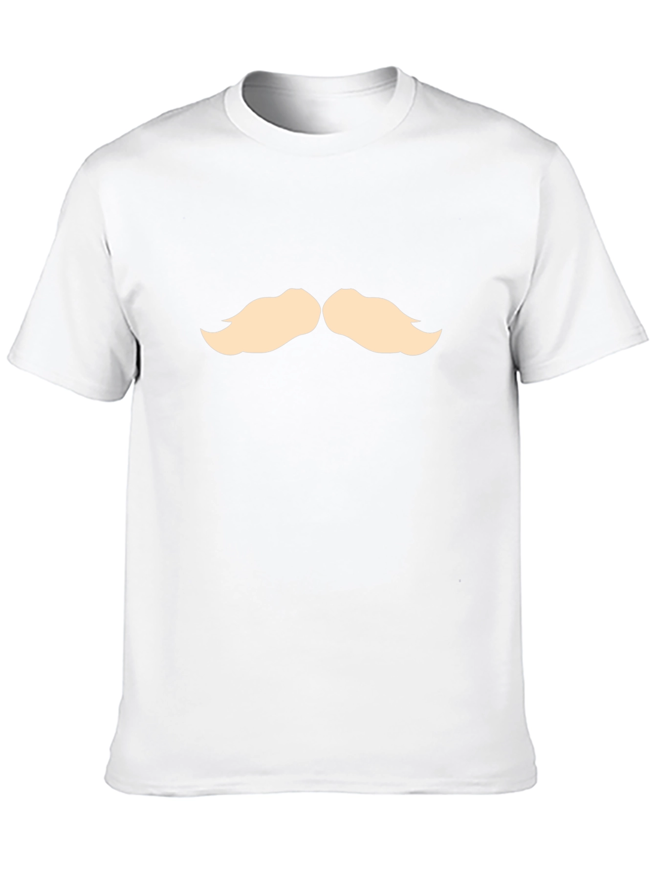 Mustache Graphic Tee - Stylish Cotton Blend