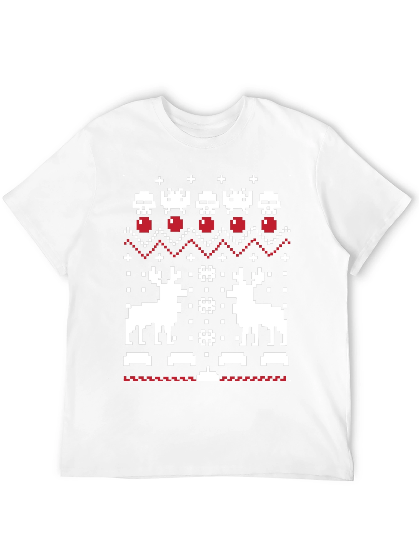 Pixel Art Christmas Deer T-Shirt