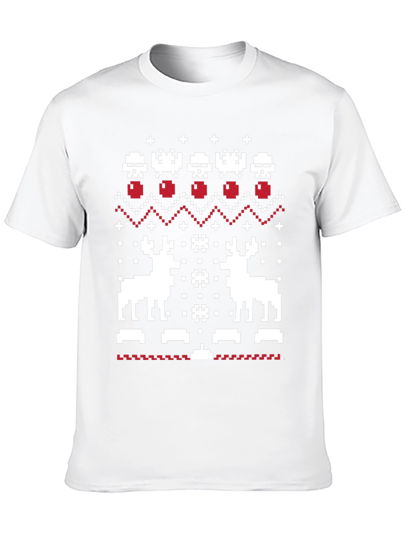 Pixel Art Christmas Deer T-Shirt