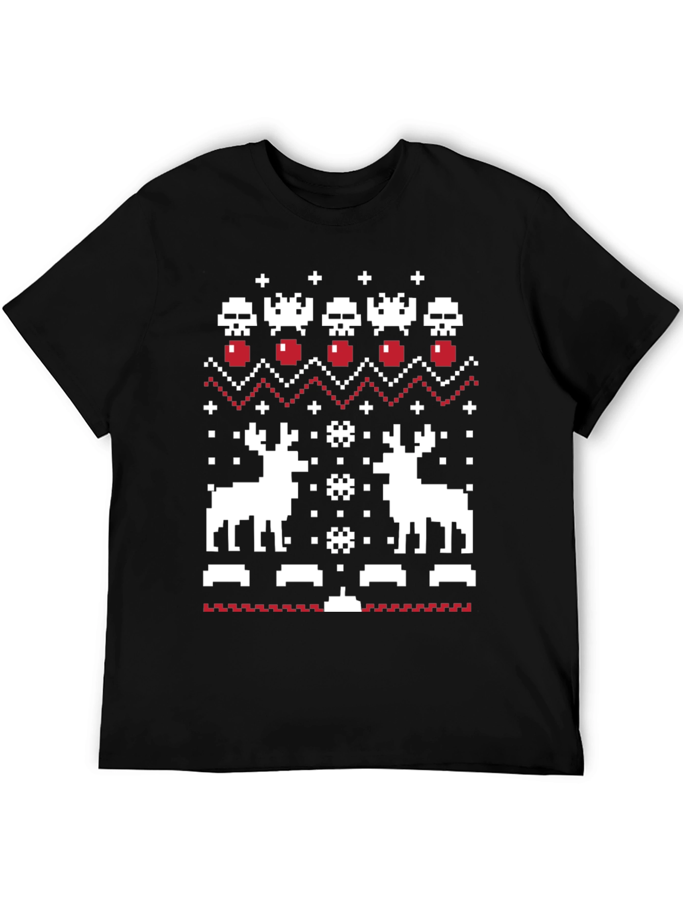 Pixel Art Christmas Deer T-Shirt