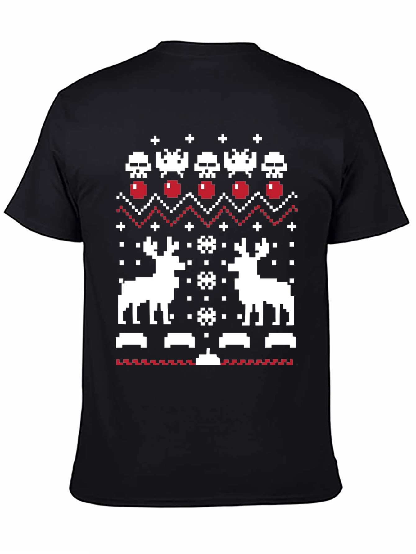 Pixel Art Christmas Deer T-Shirt