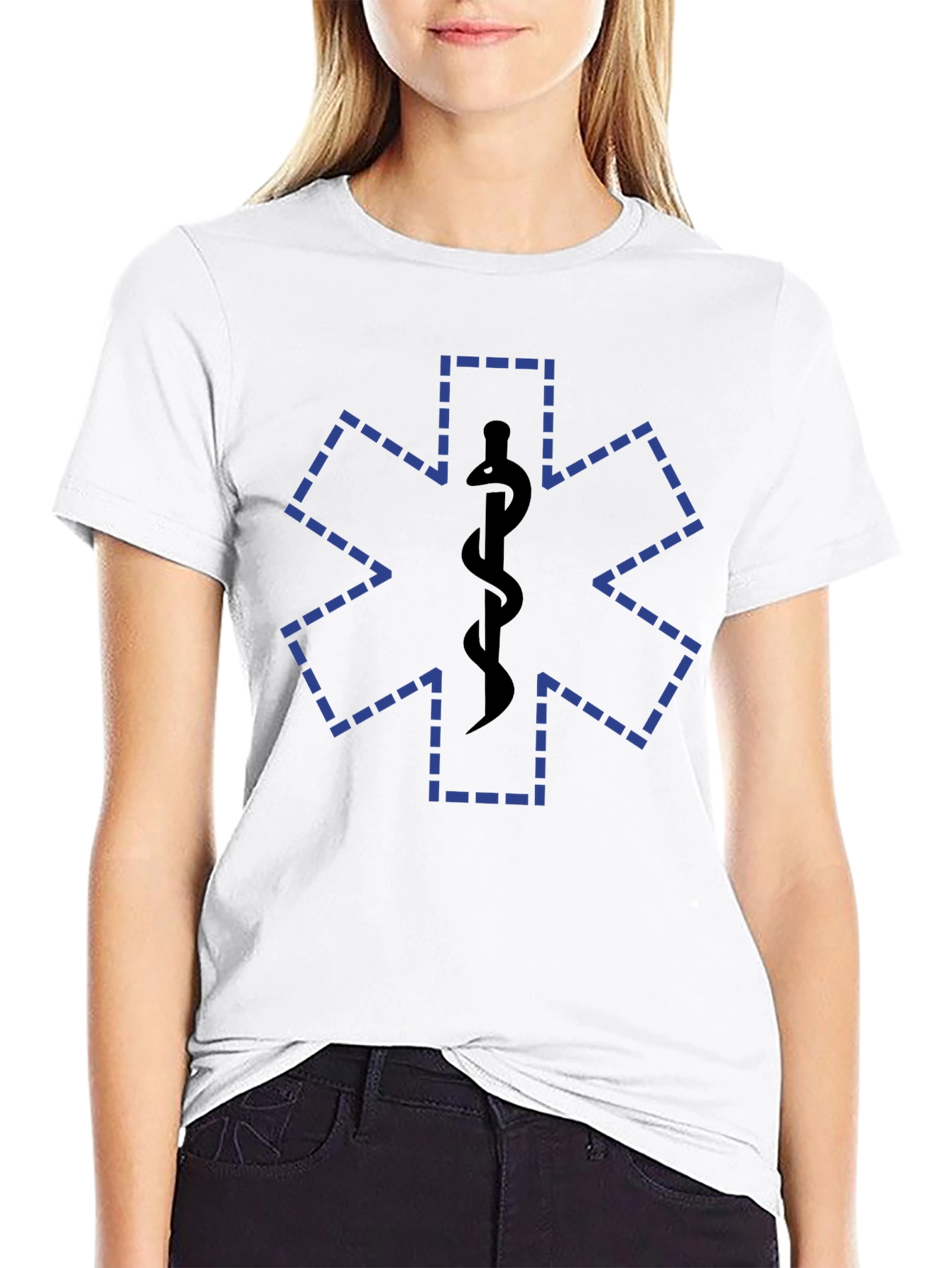 Medical Symbol Black T-Shirt