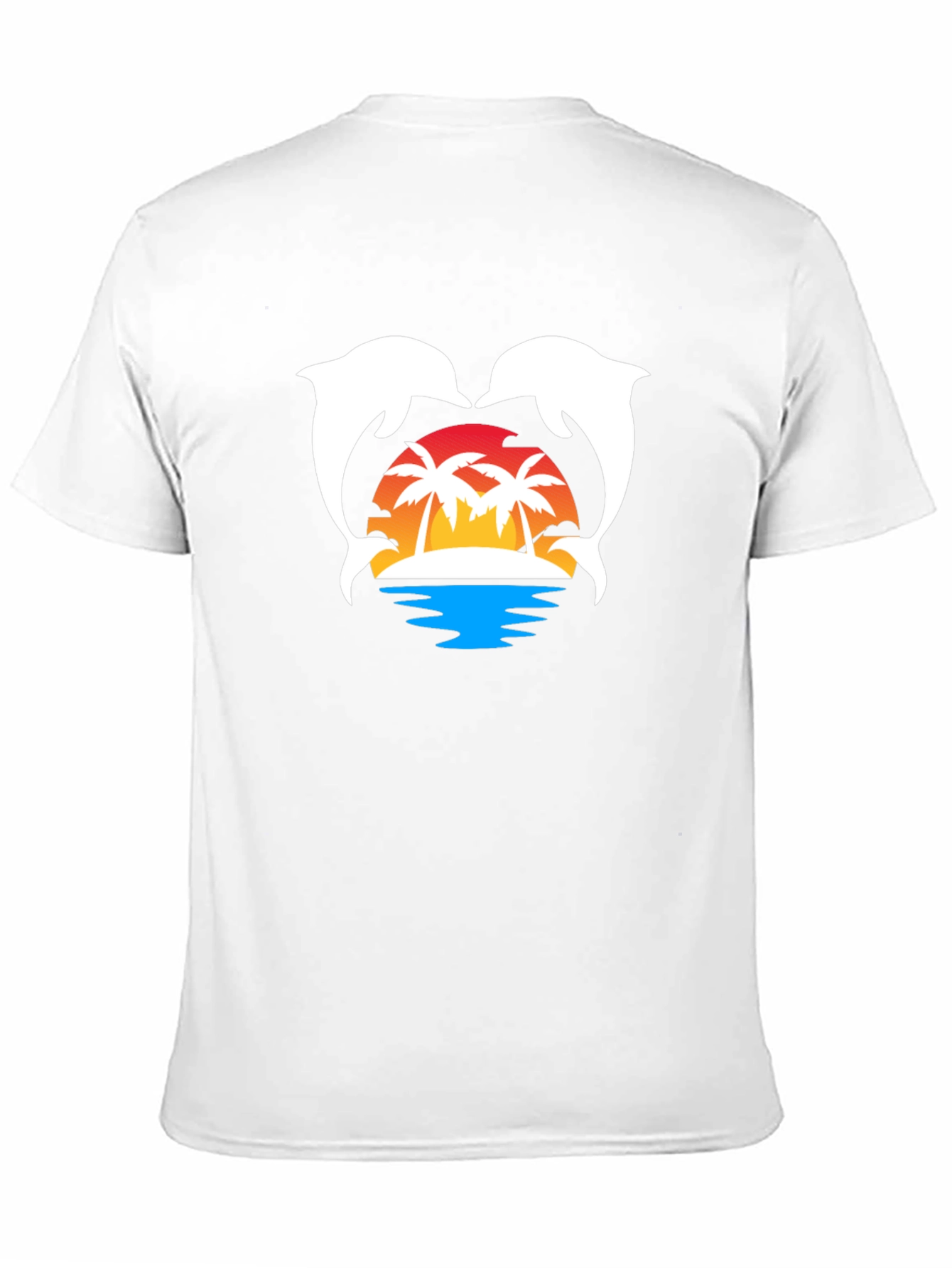 Dolphin Sunset T-Shirt | Tropical Island Graphic Tee