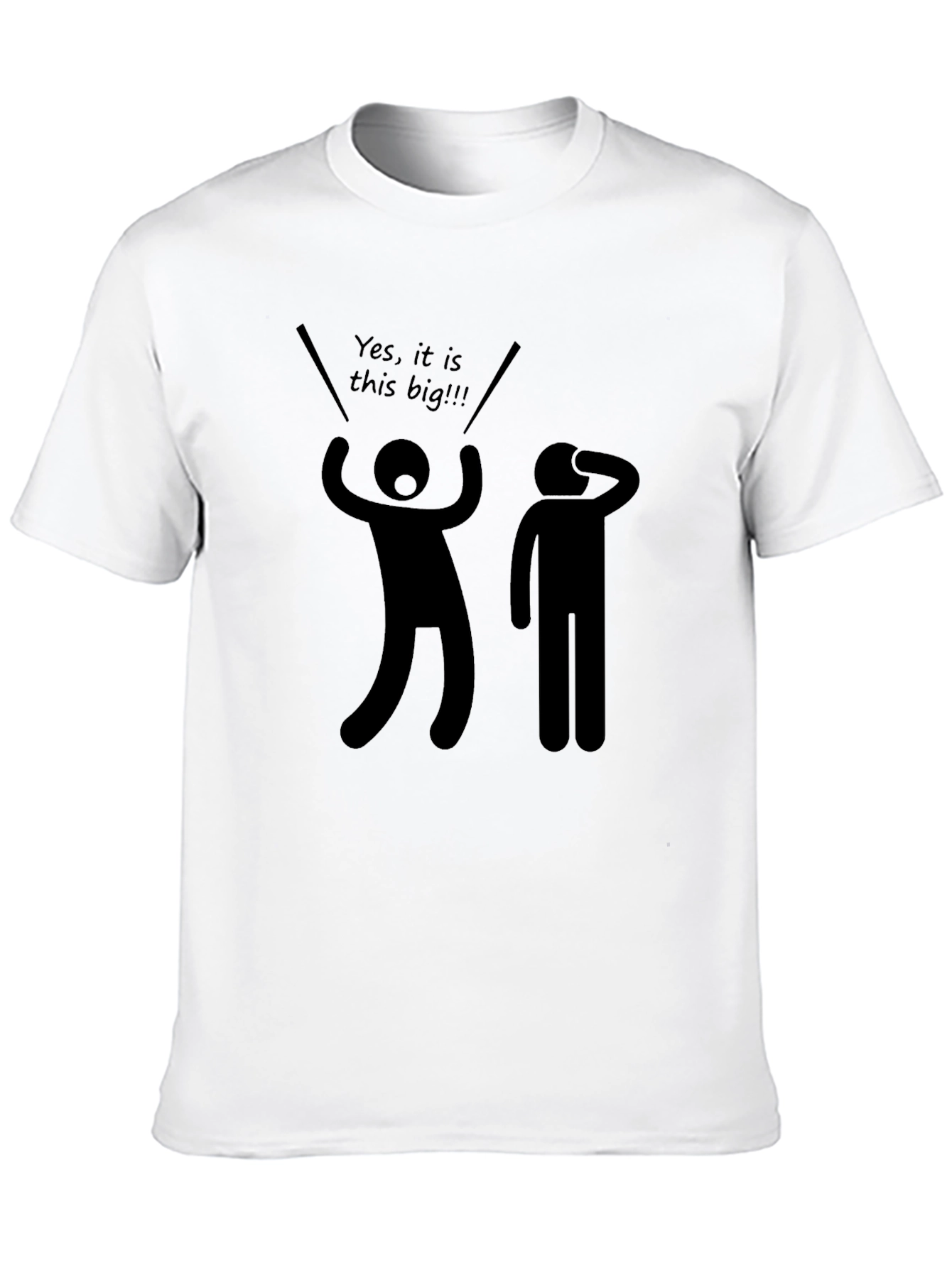 Funny This Big Stick Figure Black T-Shirt