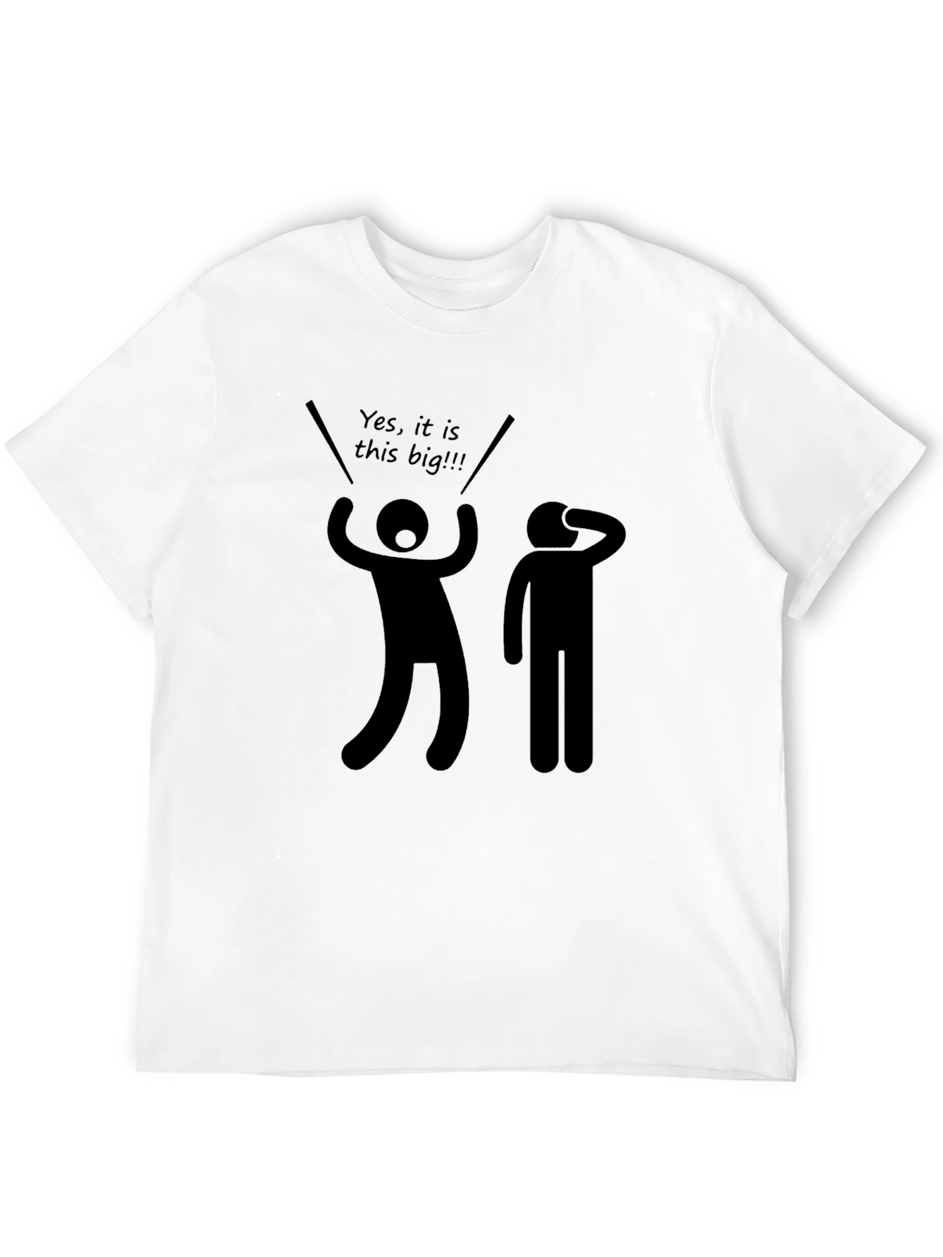 Funny This Big Stick Figure Black T-Shirt