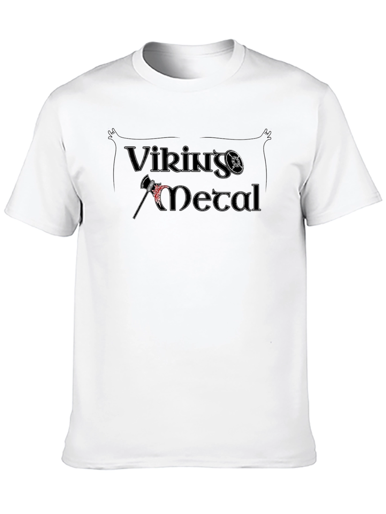Vikings Metal Graphic Tee - Black